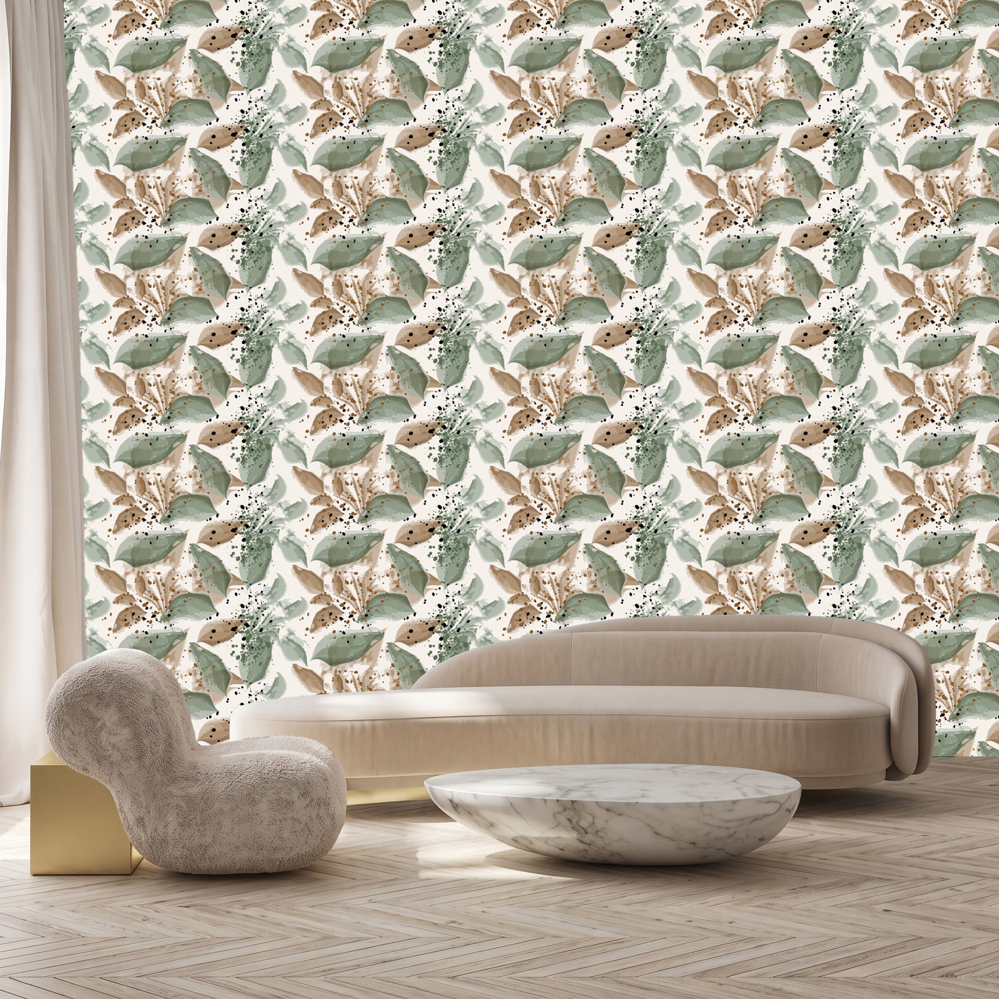 queence 3D-Tapete »Planzen, selbstklebendes Wandpaneel« Motiv | bedruckt | mehrfarbig texturiert 60 x 250 cm Fototapete, Mustertapete, Anbringung ohne Kleister