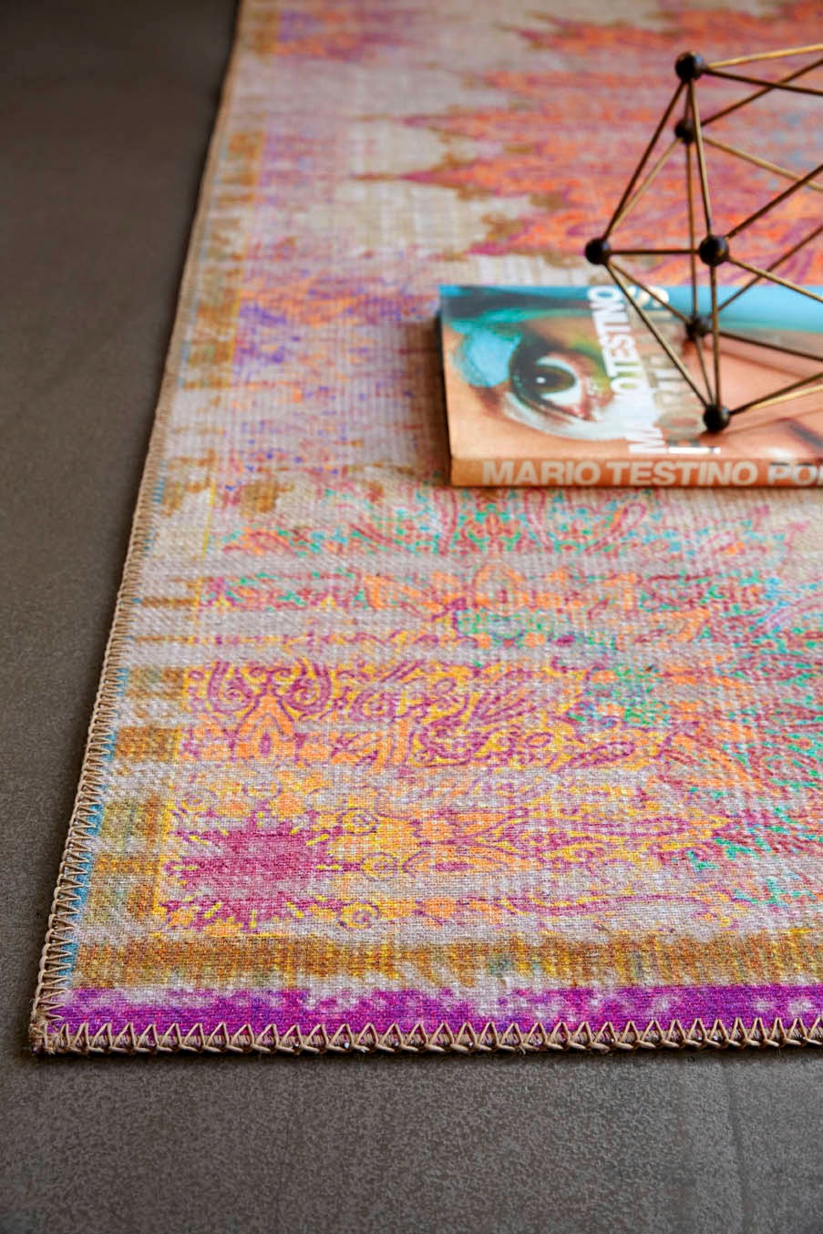 Wecon home Teppich »Sunkissed«, rechteckig, 6 mm Höhe, Vintage Look, Flachgewebe, Wohnzimmer