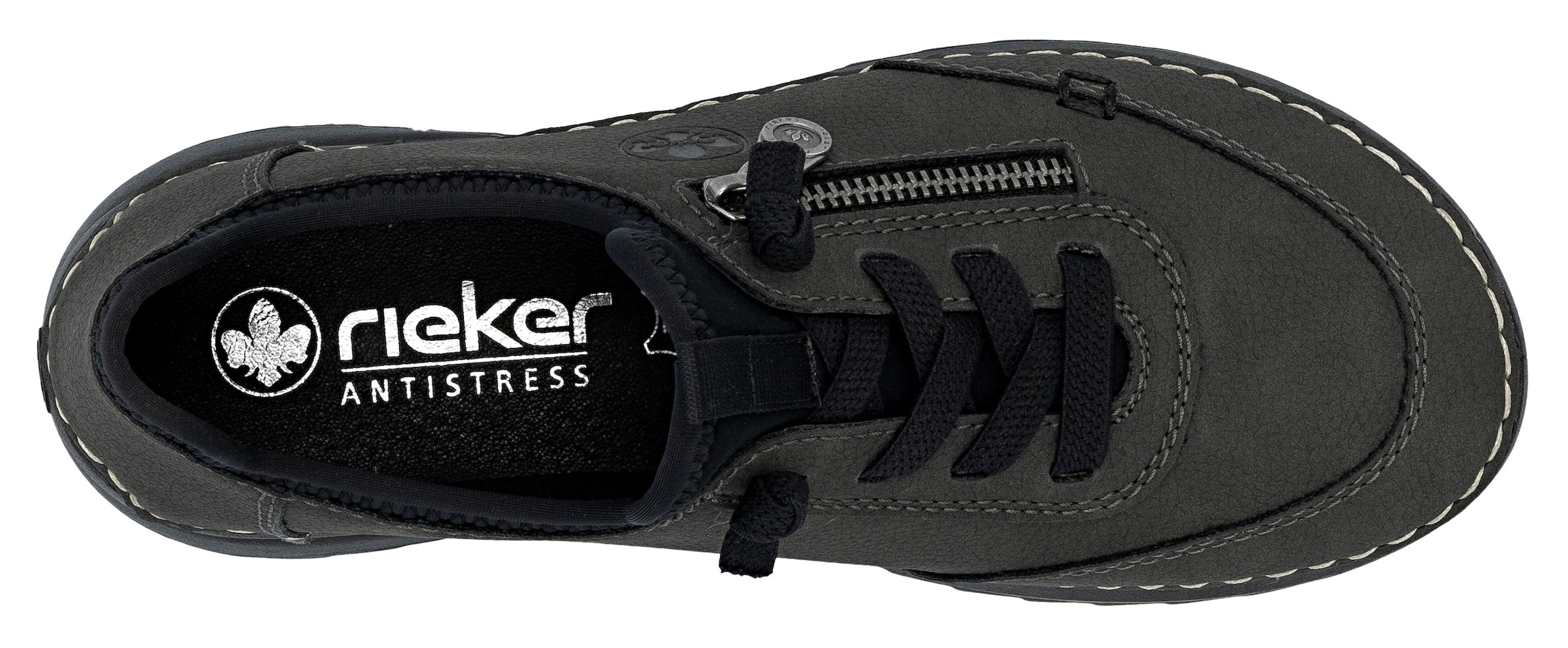 Rieker Sneaker, Schnürschuh, Halbschuh, Slipper mit Kontrastnaht