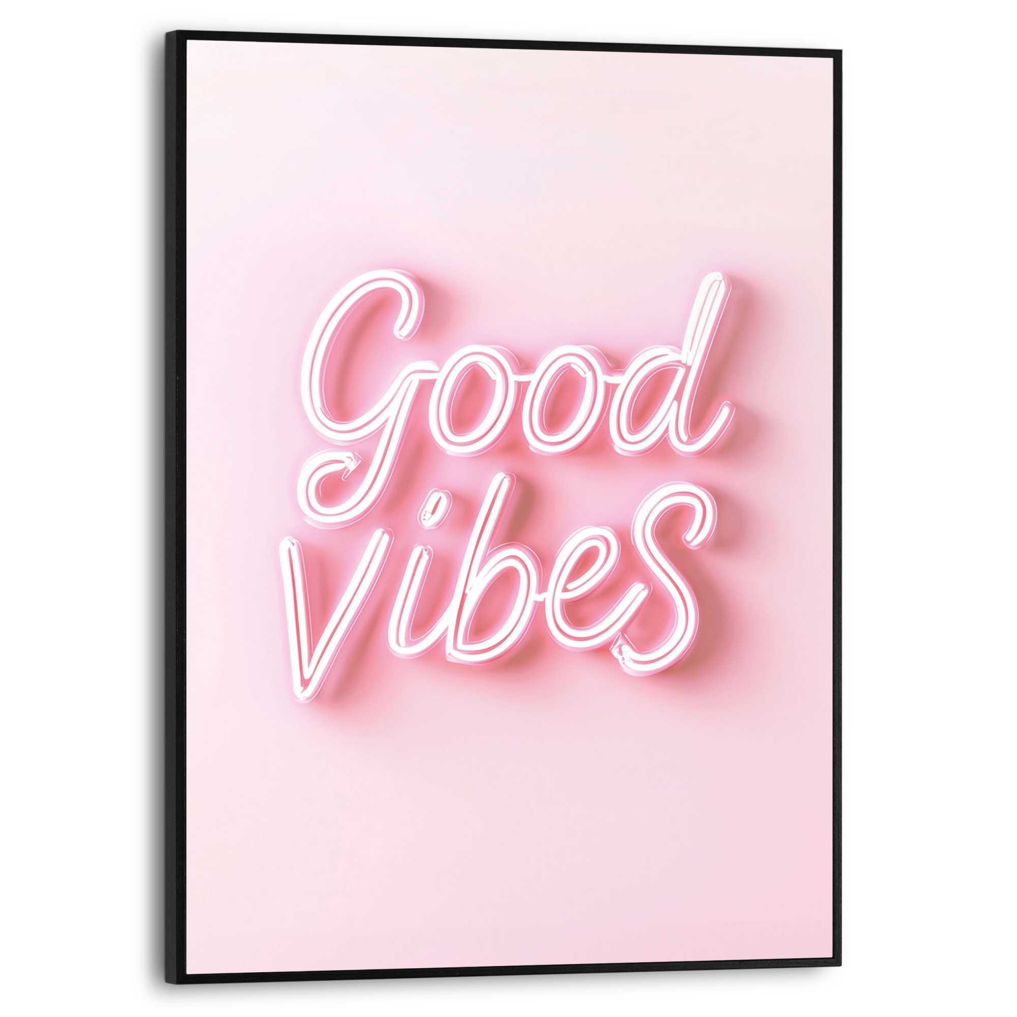 Image of Reinders Poster "Good Vibes" Teenager Zimmer - Rosa - MDF - Sprüche - 30x40 cm