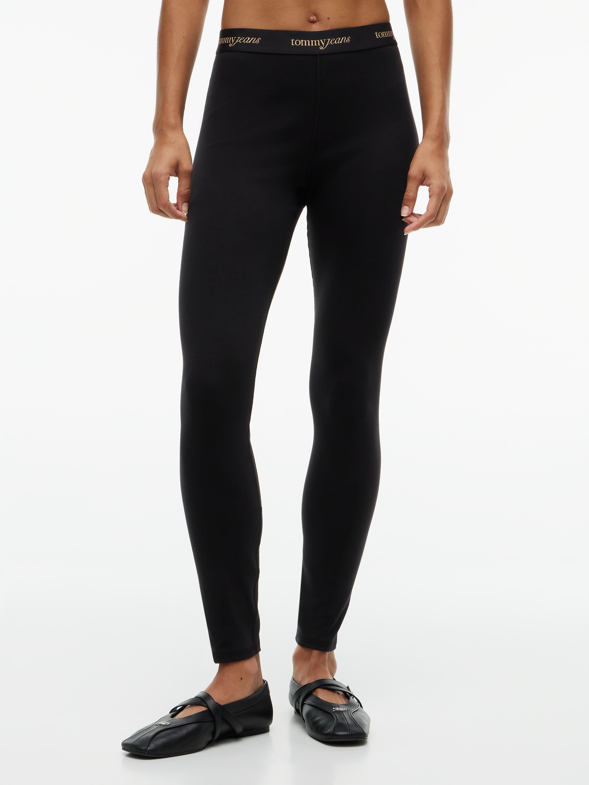 Image of Tommy Jeans Leggings "TJW TAPE LEGGINGS" Baumwollmischung, schmal geschnitten