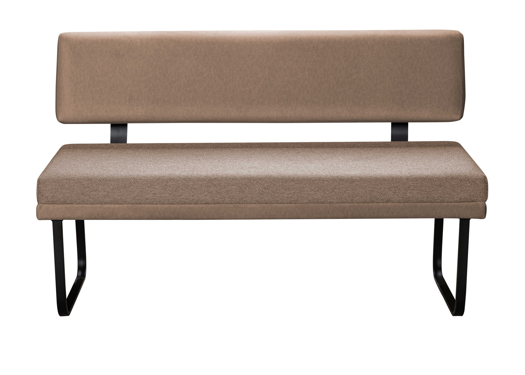 GOODproduct Sitzbank »Gabi Esszimmerbank, Bank, Küchenbank, Polsterbank« Gestell aus matt-schwarzem Flachmetall, stabil, 2-Stoff-Design