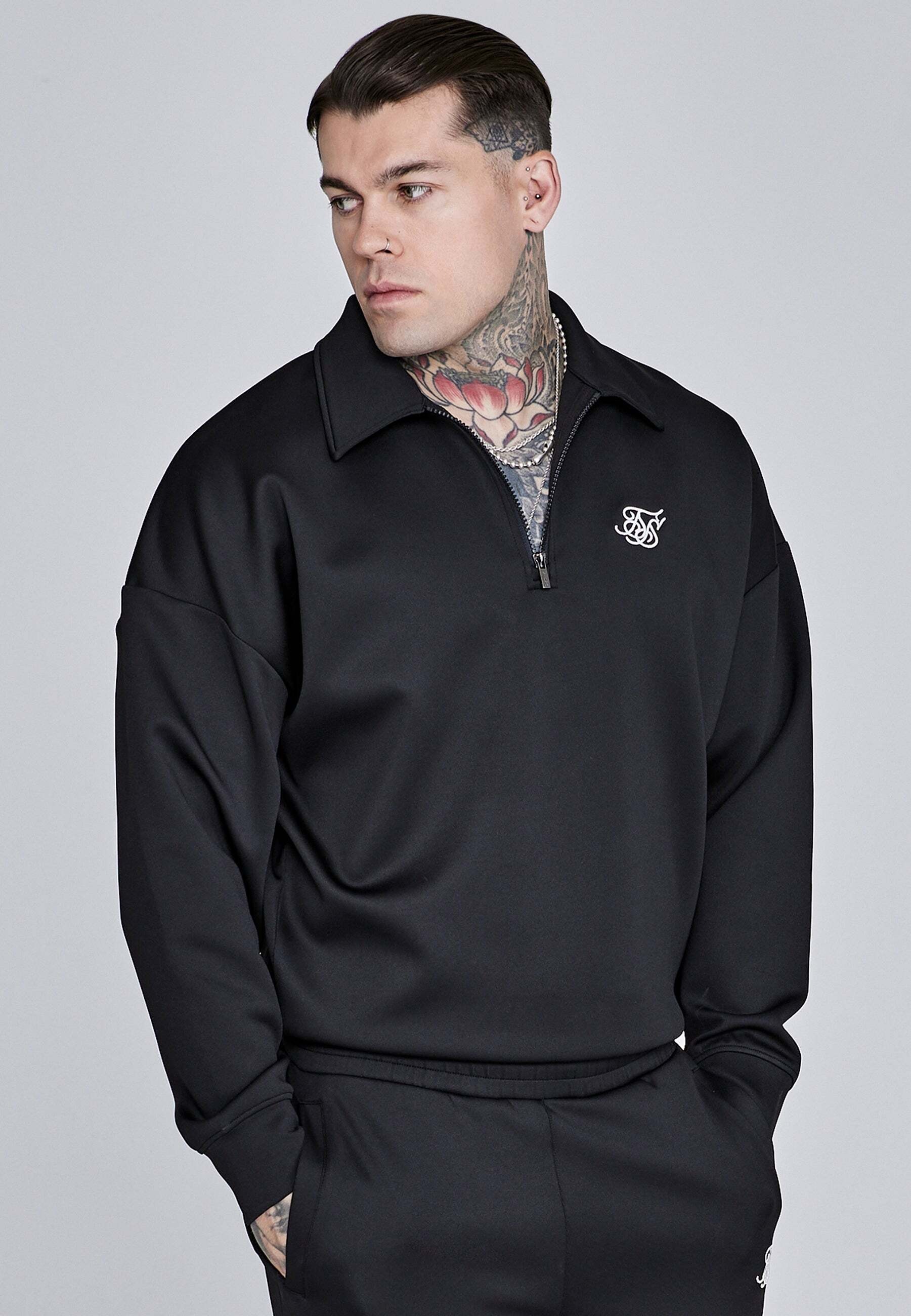 Image of Siksilk Sweatshirt "Siksilk Sweatshirt Essentials Zip Sweater"