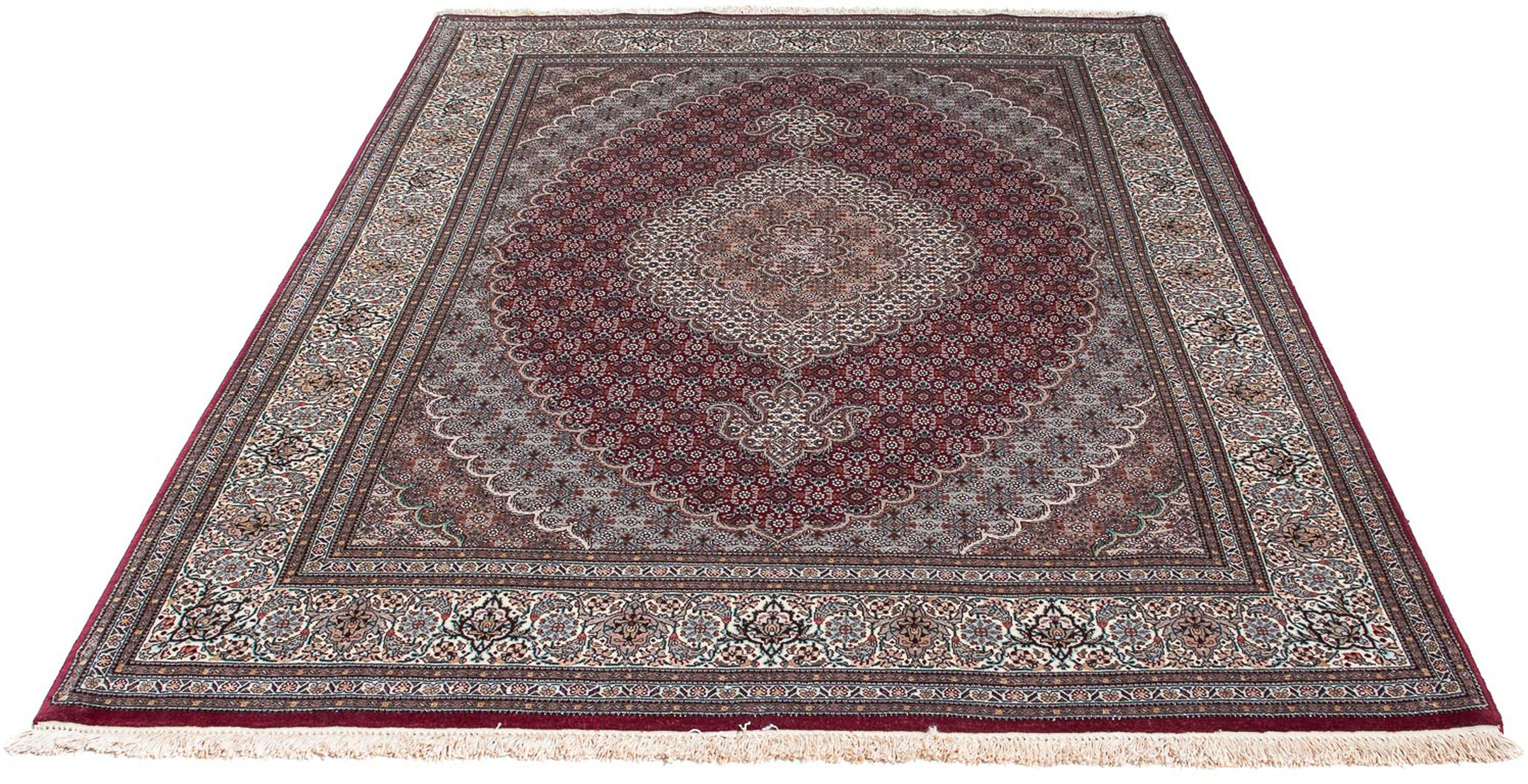 Image of morgenland Orientteppich »Perser - Täbriz - 210 x 152 cm - dunkelrot«, rechteckig, 10 mm Höhe, Wohnzimmer, Handgeknüpft, Einzelstück mit Zertifikat bei Ackermann Versand Schweiz