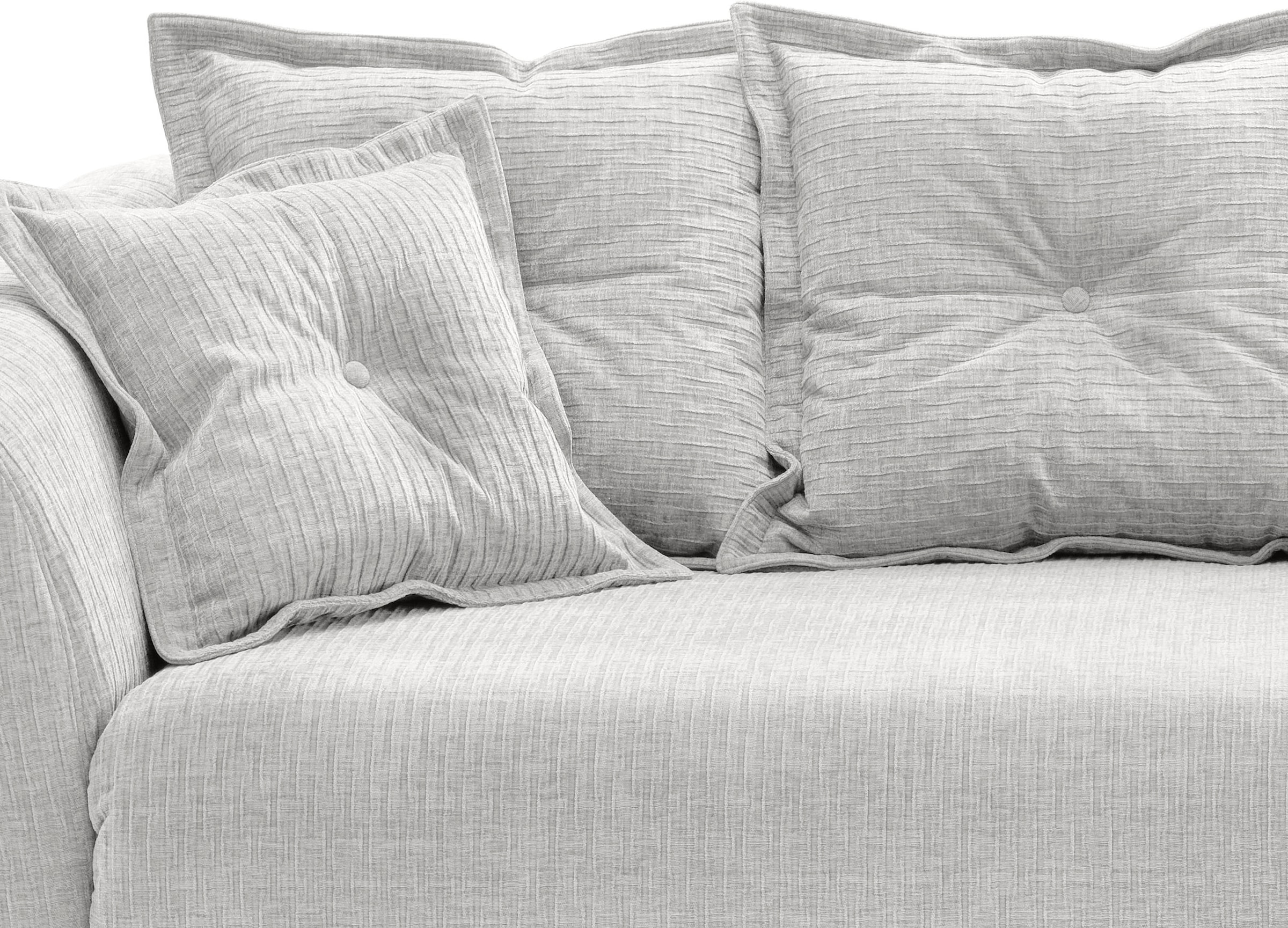 Home affaire 2,5-Sitzer »Baggio, Breite 196 cm zeitlos & elegant, bequem« schwarze Metallfüsse