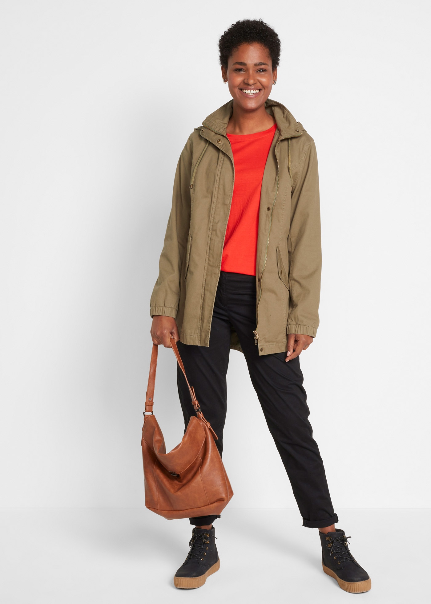 bonprix T-shirt long Packung, 5 Langarm, aus reiner Baumwolle, mit abgesetzten Bündchen am Ärmel