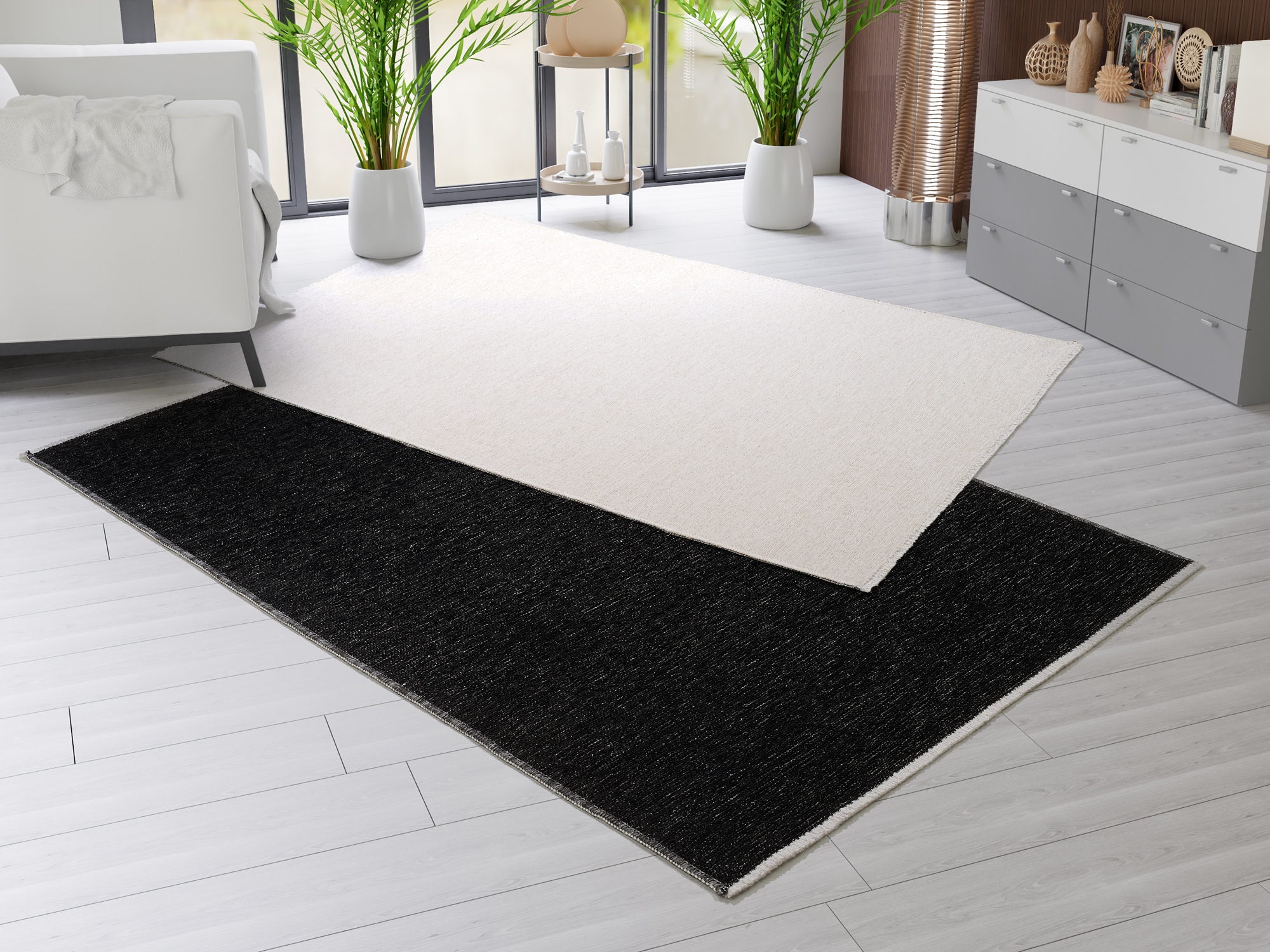 OCI DIE TEPPICHMARKE Tapis »JOKER OF COLORS« Rectangulaire 5 mm Höhe Wendeteppich, weiche flache Oberfläche