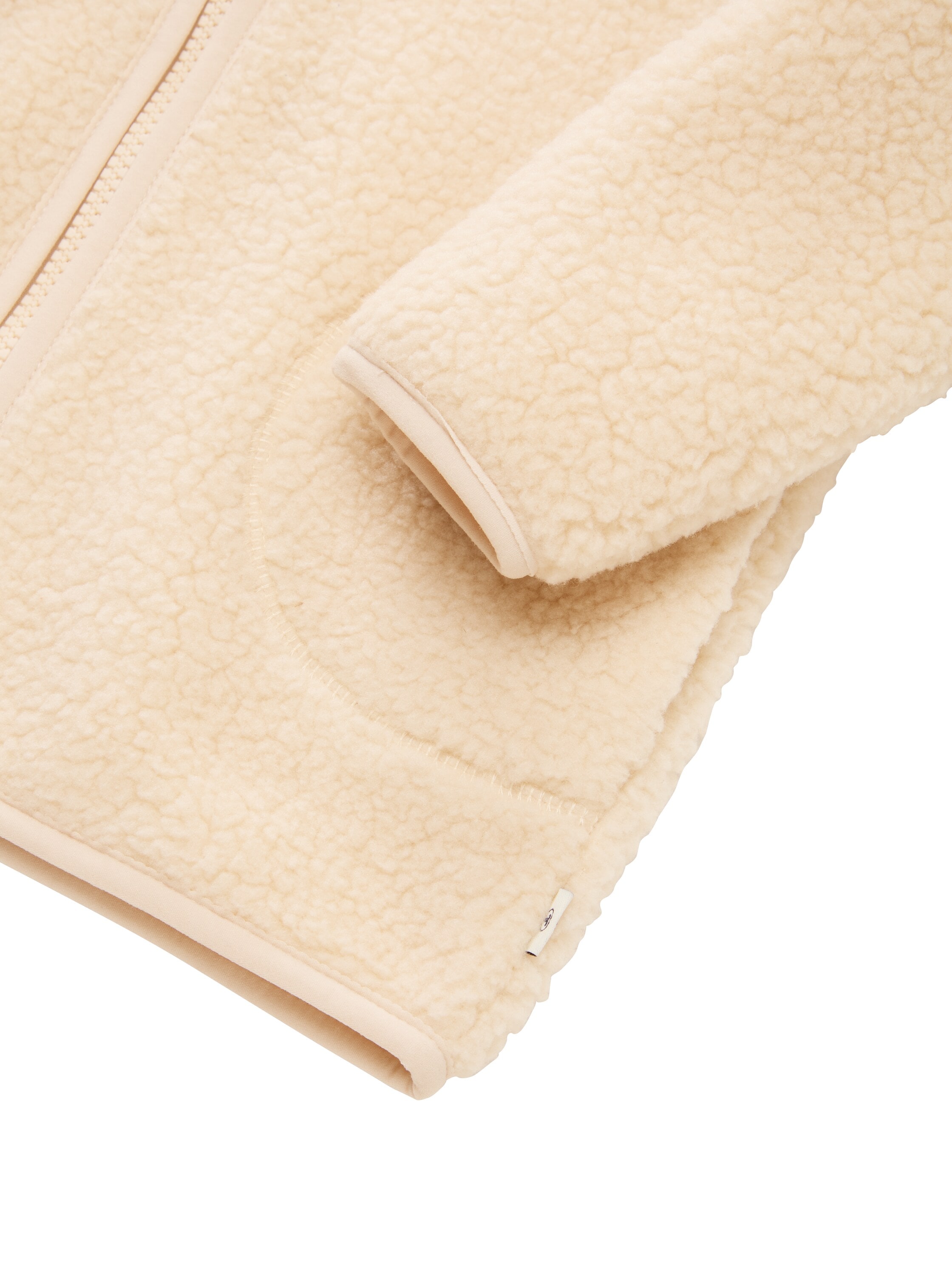 TOM TAILOR Veste sweat Teddy-Plüsch, mit Stehkragen