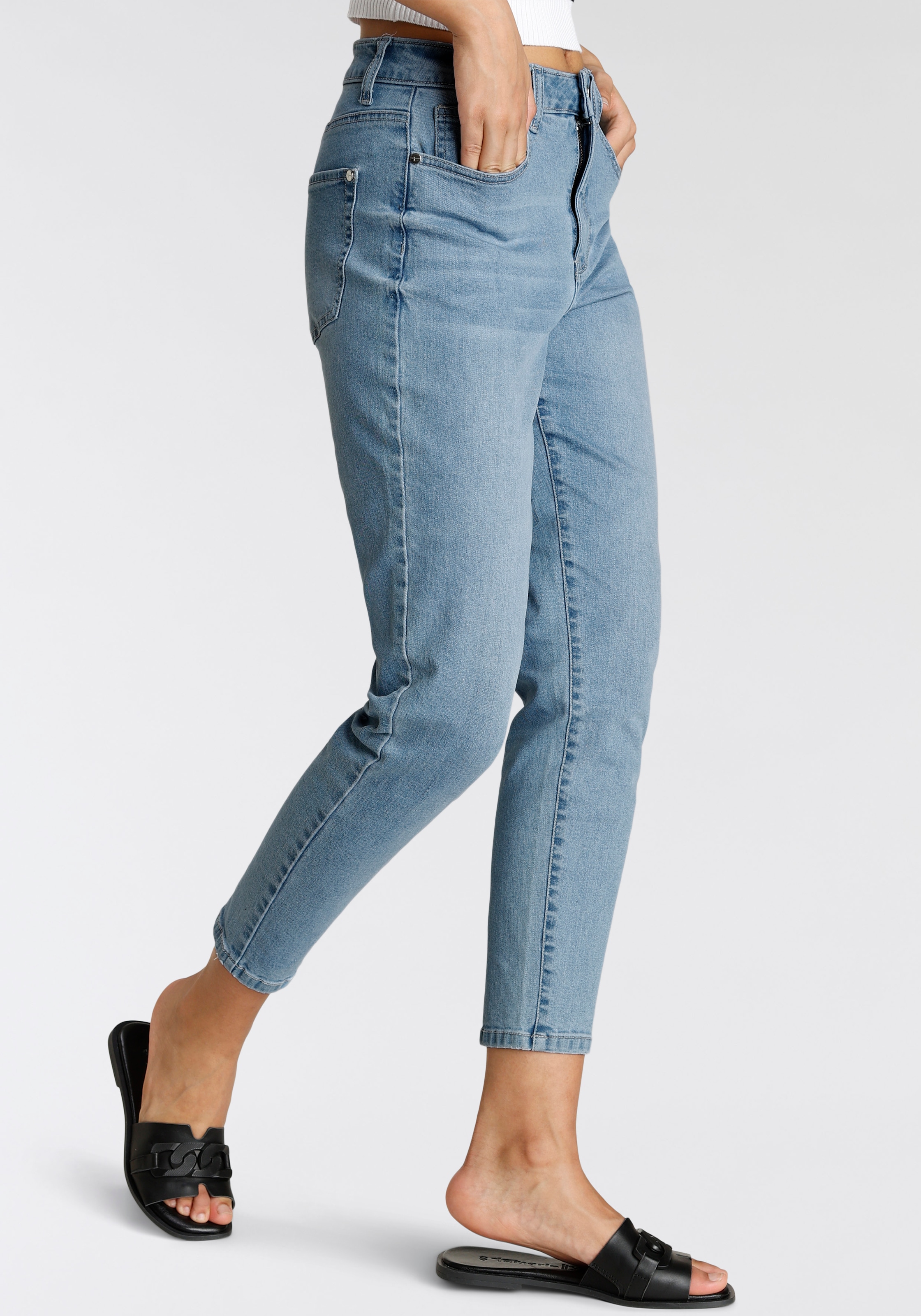 [Spezielle Produkte] ♕ Tamaris Mom-Jeans, mit hohem Bund versandkostenfrei kaufen