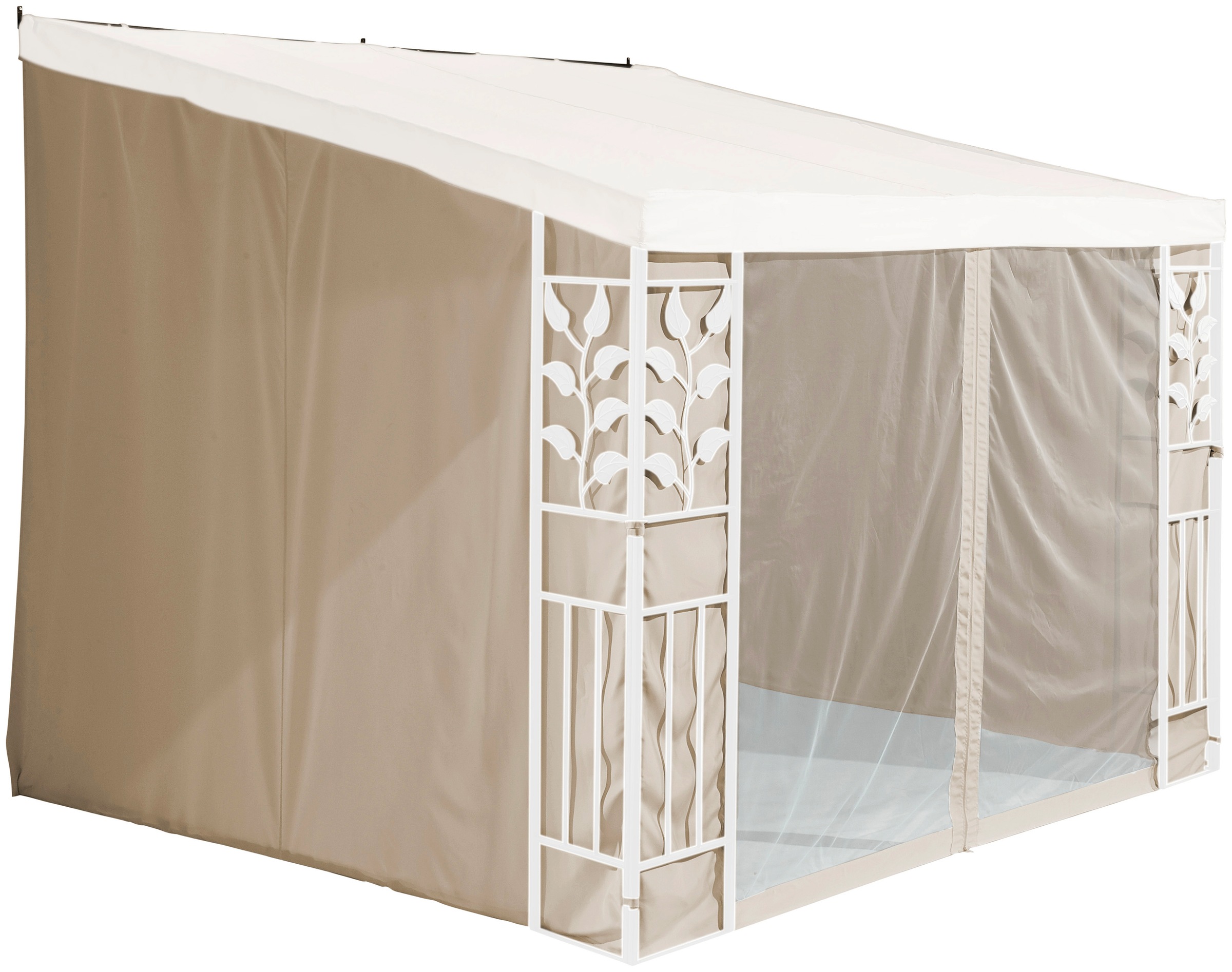 Seitenteile für Anbaupavillon »Salina 2«, 3x3 m / 3x4 m, sandfarben