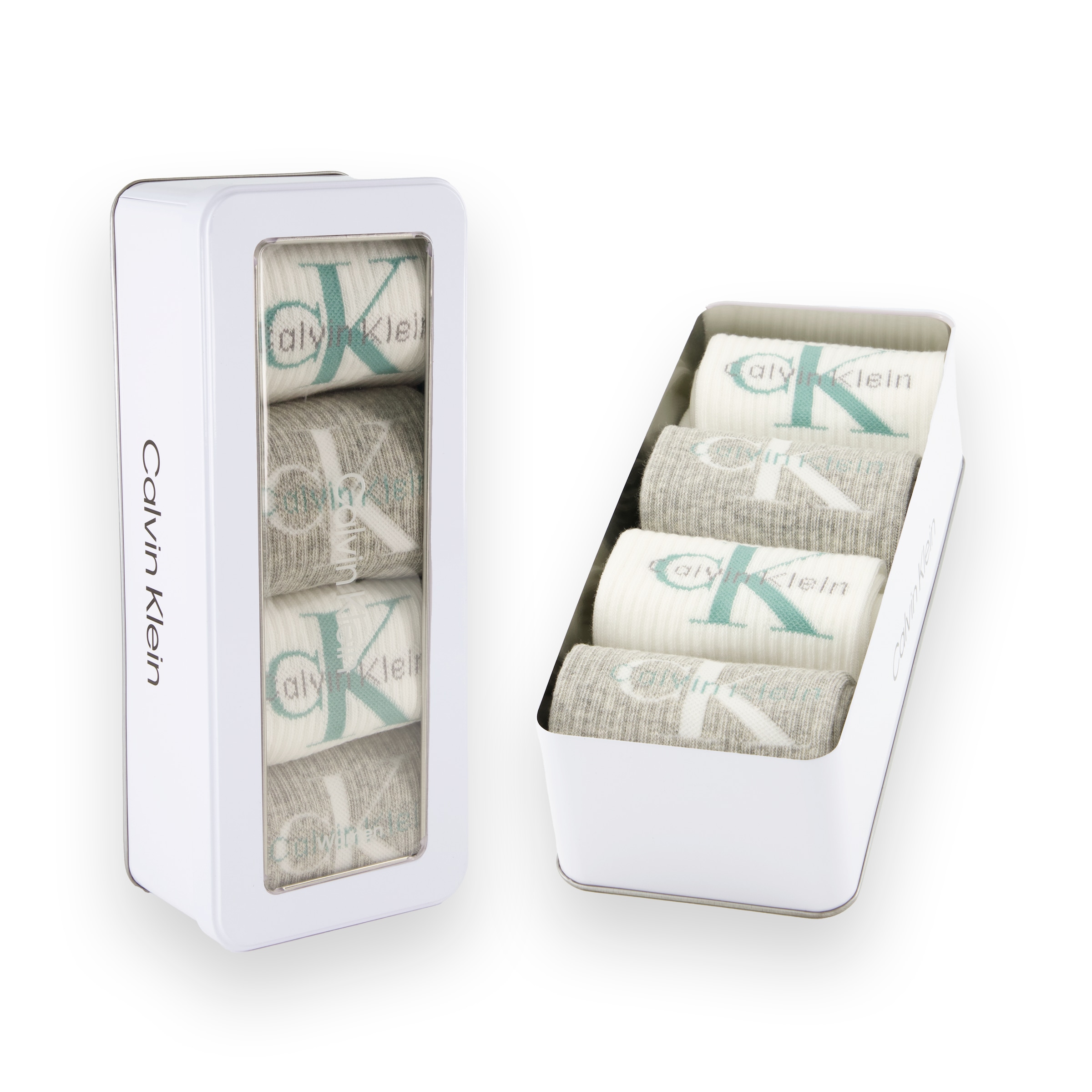Calvin Klein Jeans Chaussettes »CKJ WOMEN SOCK 4P GIFTBOX MONOLOGO« 4er Pack, 