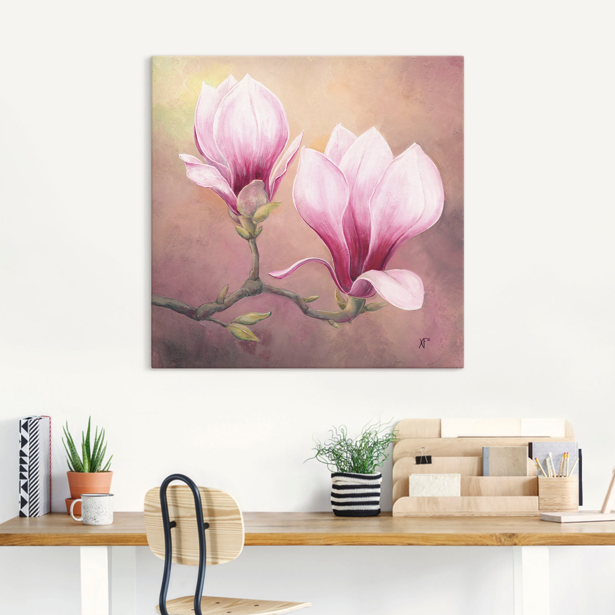 Artland Wandbild »Späte Magnolie«, Blumenbilder, (1 St.), als Alubild, Leinwandbild, Wandaufkleber oder Poster in versch. Grössen