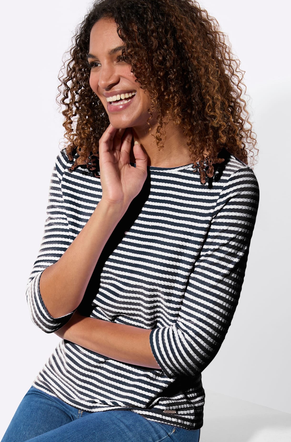 Casual Looks T-shirt à manches 3/4 »Ringelshirt« 1 pièces