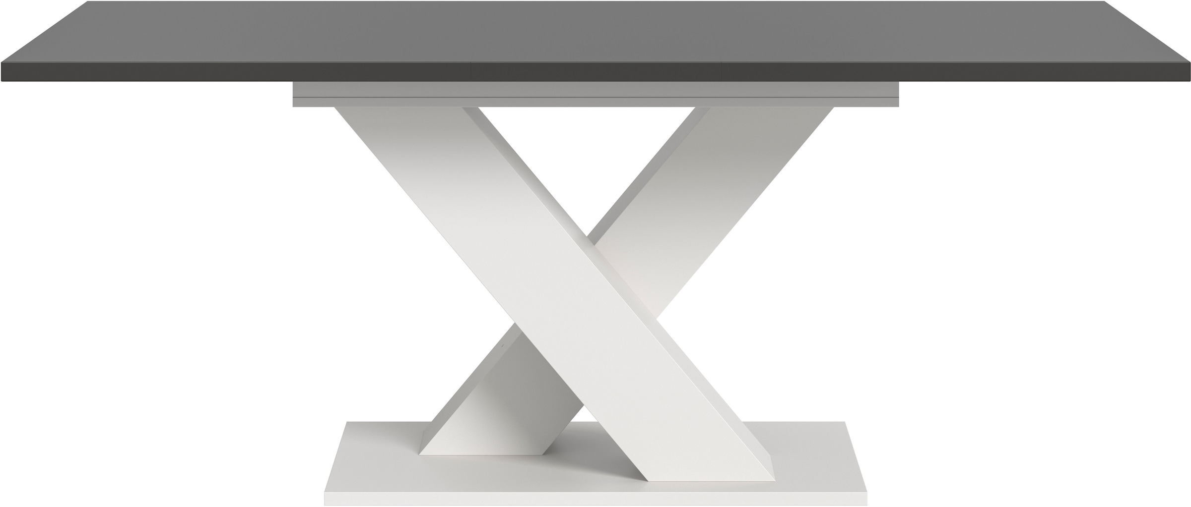 Home affaire Esstisch »Motus, ausziehbar 150 -190 cm, inklusive 40 cm Einlegeplatte« Set, 1 Stk. tlg. X-Gestell mit Bodenplatte, Tisch, Küchentisch, Esszimmer, Küche