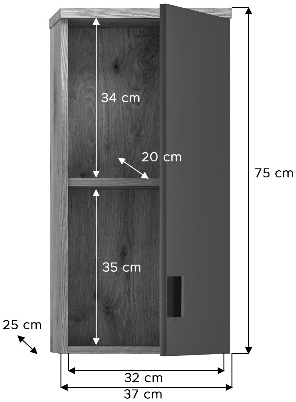 welltime Badmöbel-Set »Dolo«, (Set, 3 St.), Spiegelschrank, Waschbeckenunterschrank inkl. WB und Hängeschrank