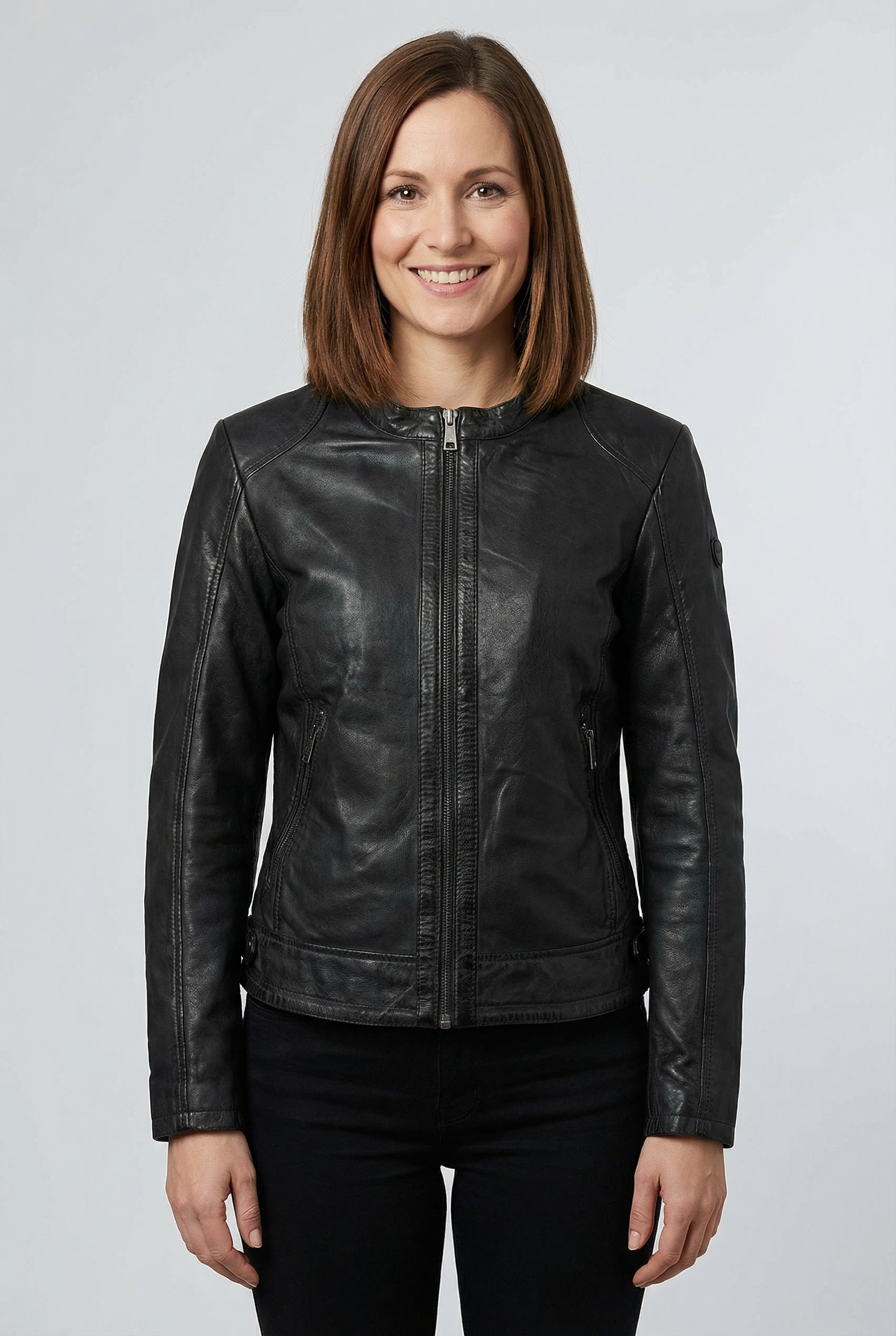 Image of Mauritius Lederjacke "MWYouvie" mit Stehkragen