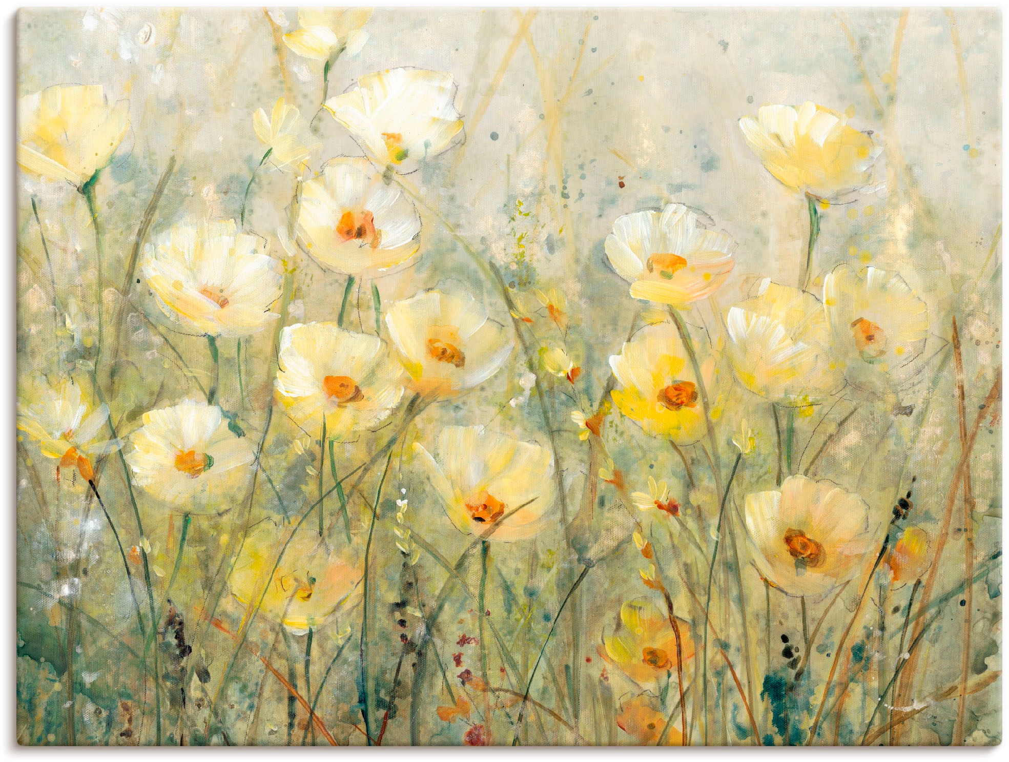 Image of Artland Wandbild "Sommer in voller Blüte I" Blumenwiese 1 Stk. tlg. als Alubild, Leinwandbild, Poster in verschied. Grössen