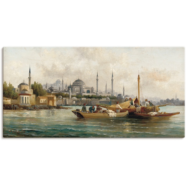 Artland Wandbild »Handelsschiffe vor Hagia Sophia«, Boote & Schiffe, (1  St.), als Leinwandbild, Wandaufkleber oder Poster in versch. Grössen kaufen