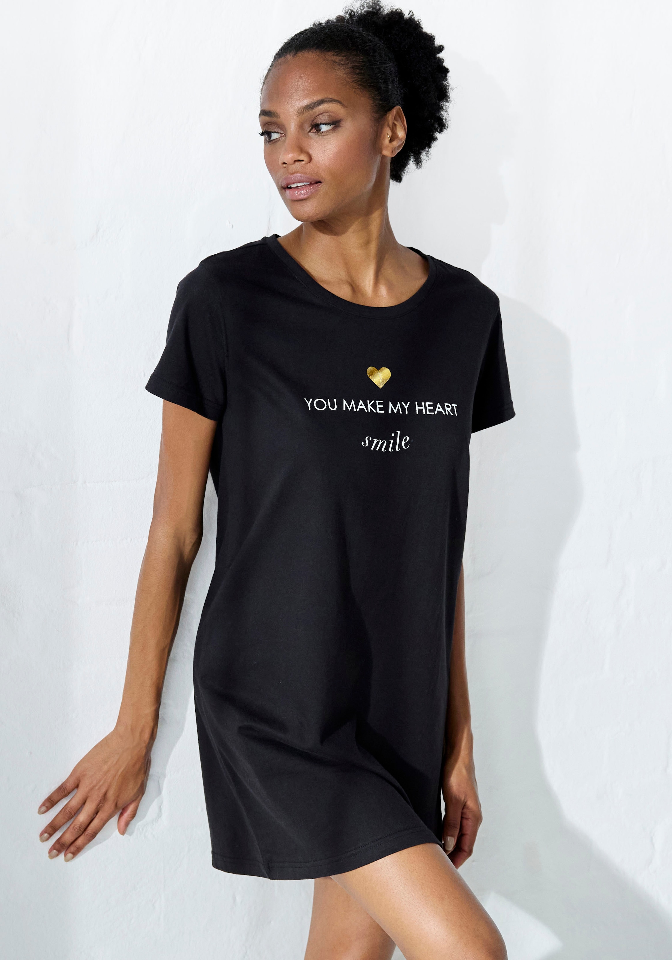 Image of Vivance Dreams by Lascana Sleepshirt mit Foliendruck