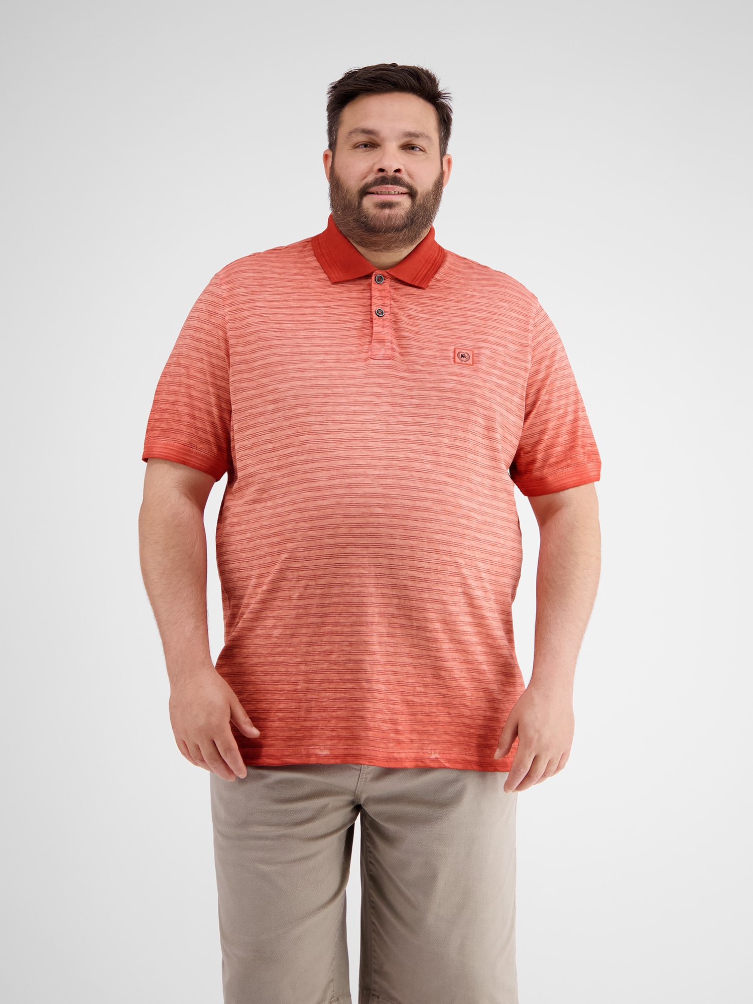 Image of LERROS Poloshirt "Gestreiftes Poloshirt in Grossen Grössen"