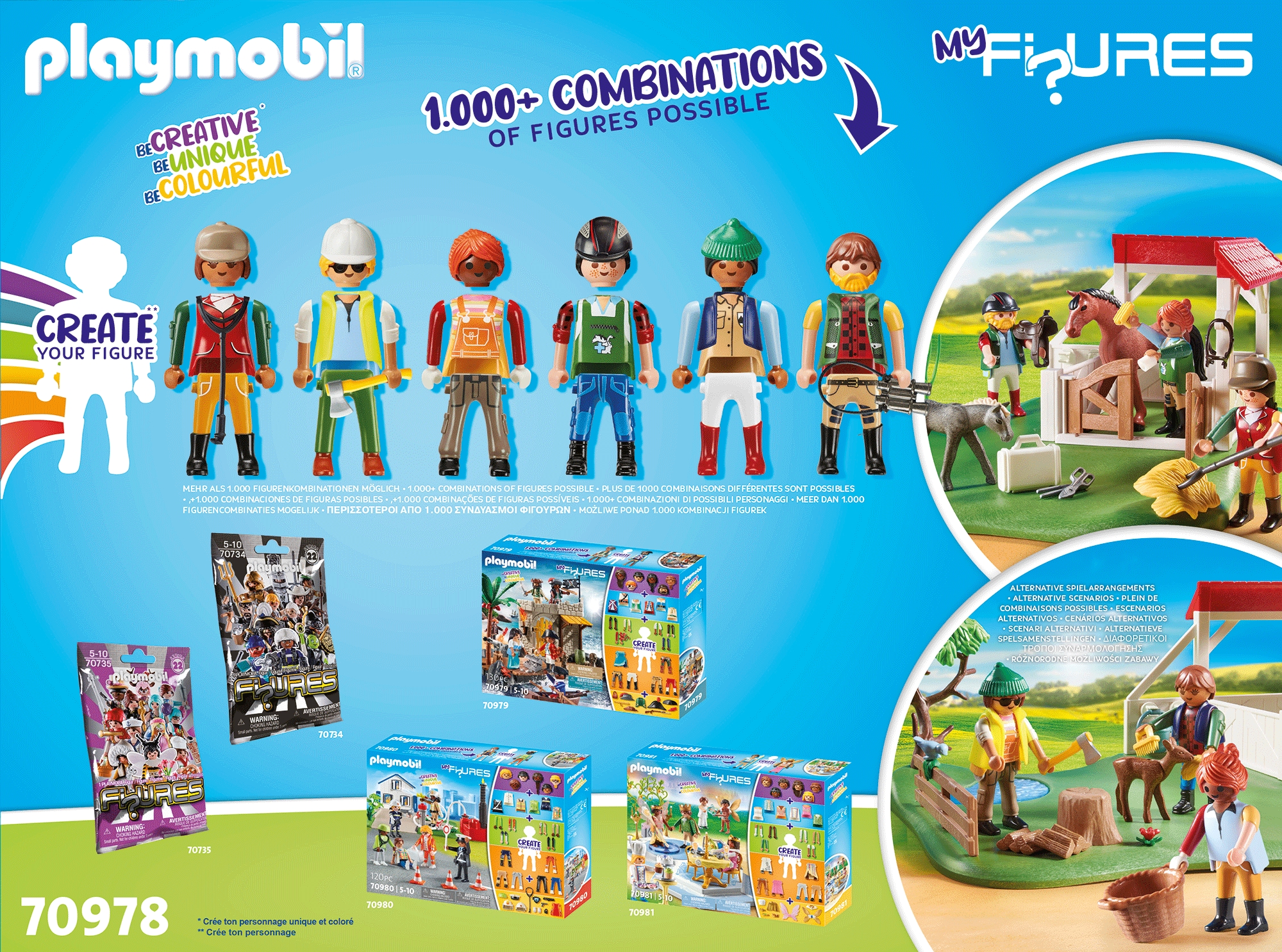 Playmobil® Konstruktions-Spielset »Horse Ranch (70978), My Figures«, (114 St.), Made in Europe