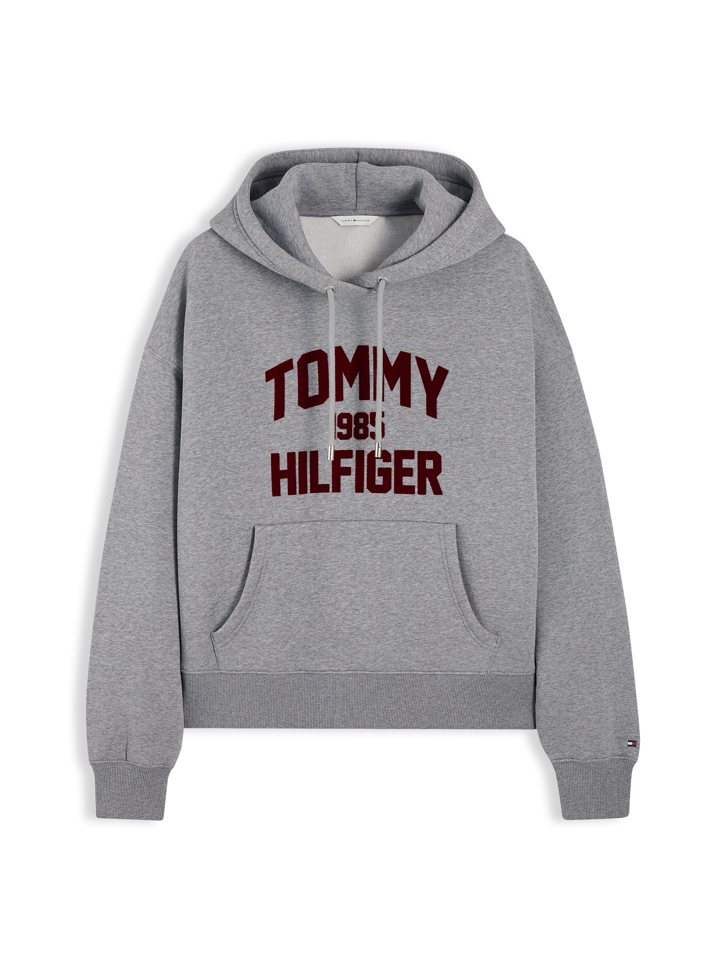 Tommy Hilfiger Kapuzensweatshirt »VARSITY FLOCK RLXD HOODIE«, Baumwollmischung, relaxed fit
