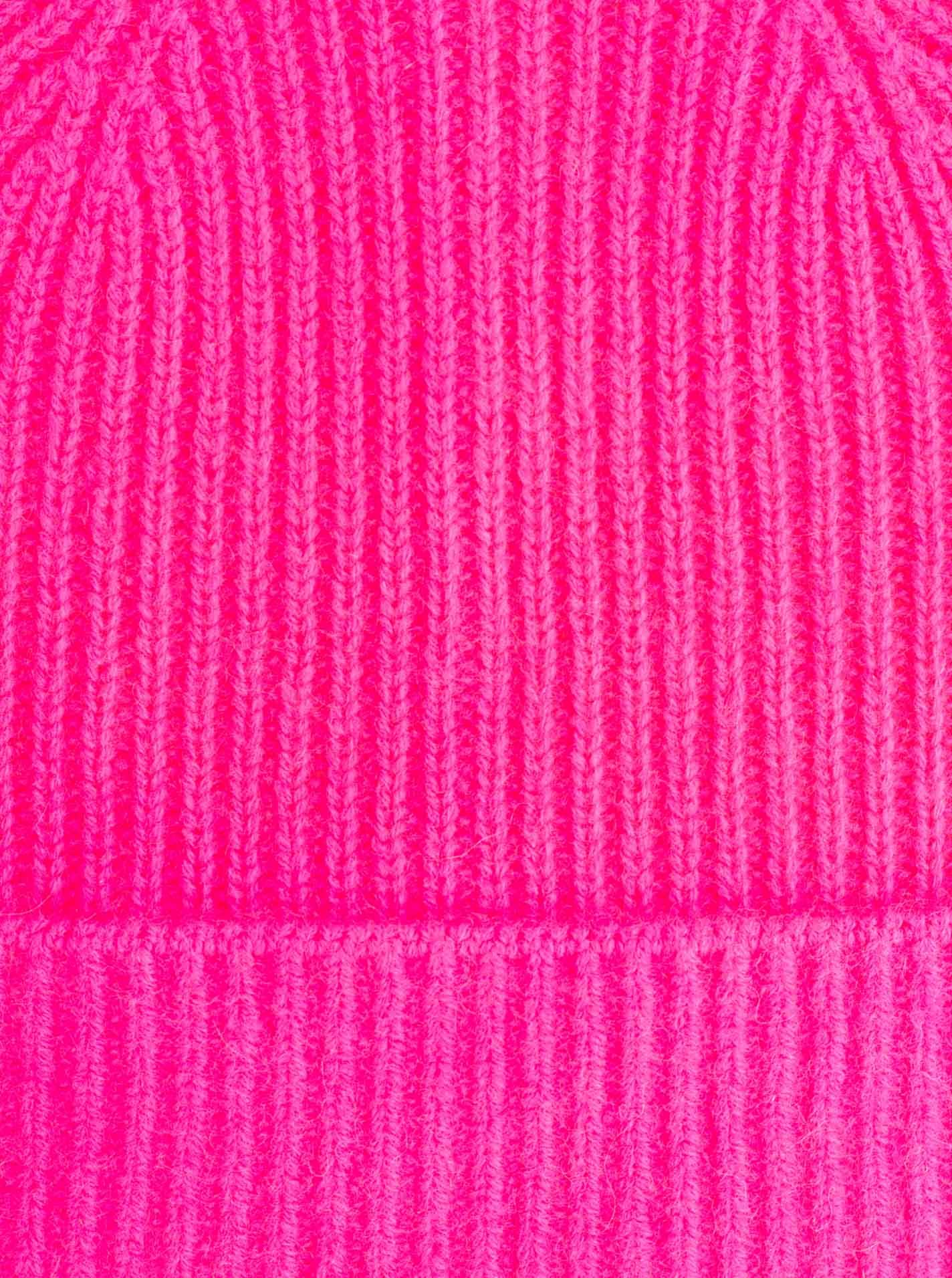 Zwillingsherz Bonnet Feinripp, breiter Umschlag, Wolle