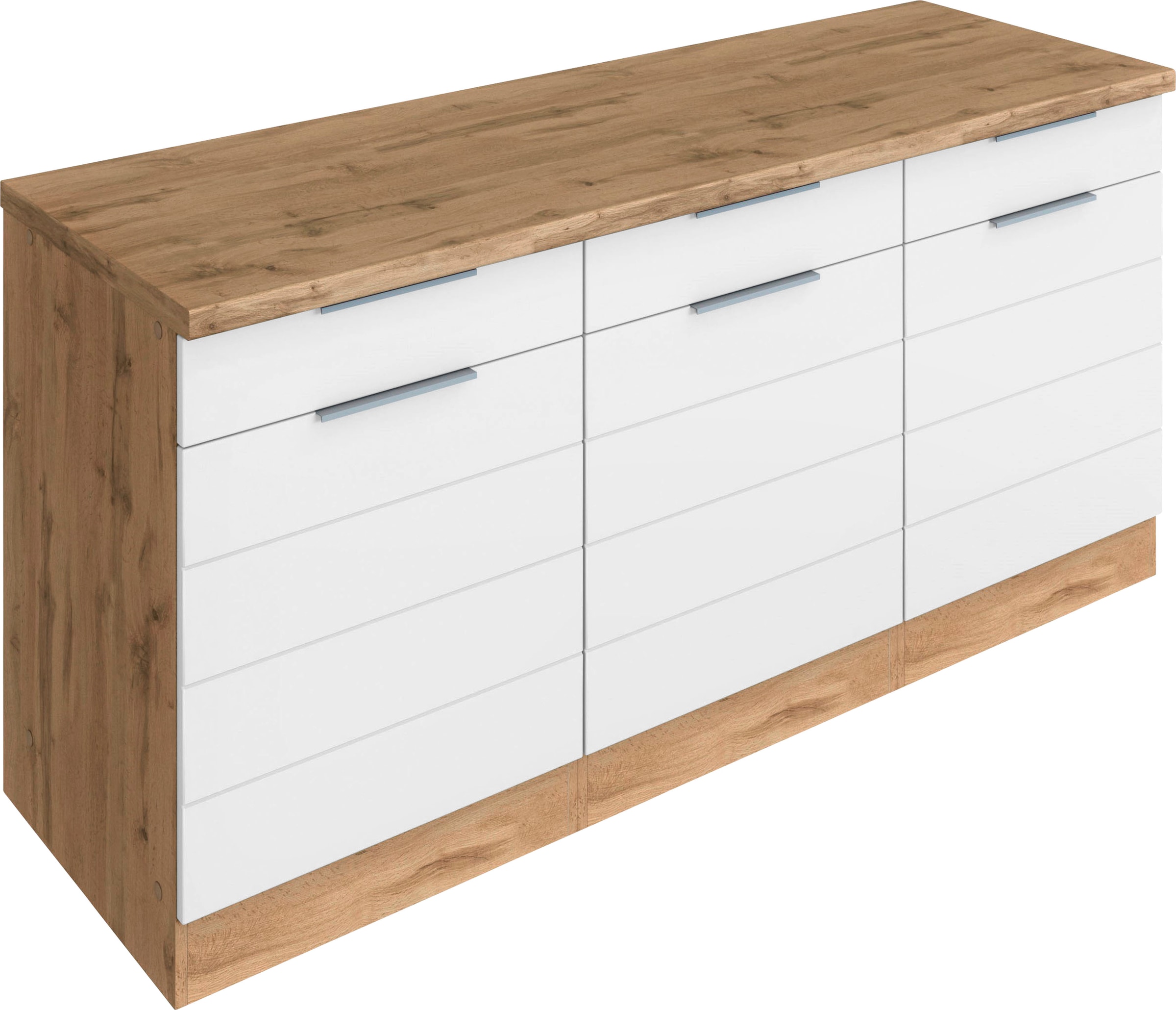 Image of KOCHSTATION Unterschrank "KS-Luhe" 180 cm breit, für viel Stauraum, MDF-Fronten mit waagerechter Lisene