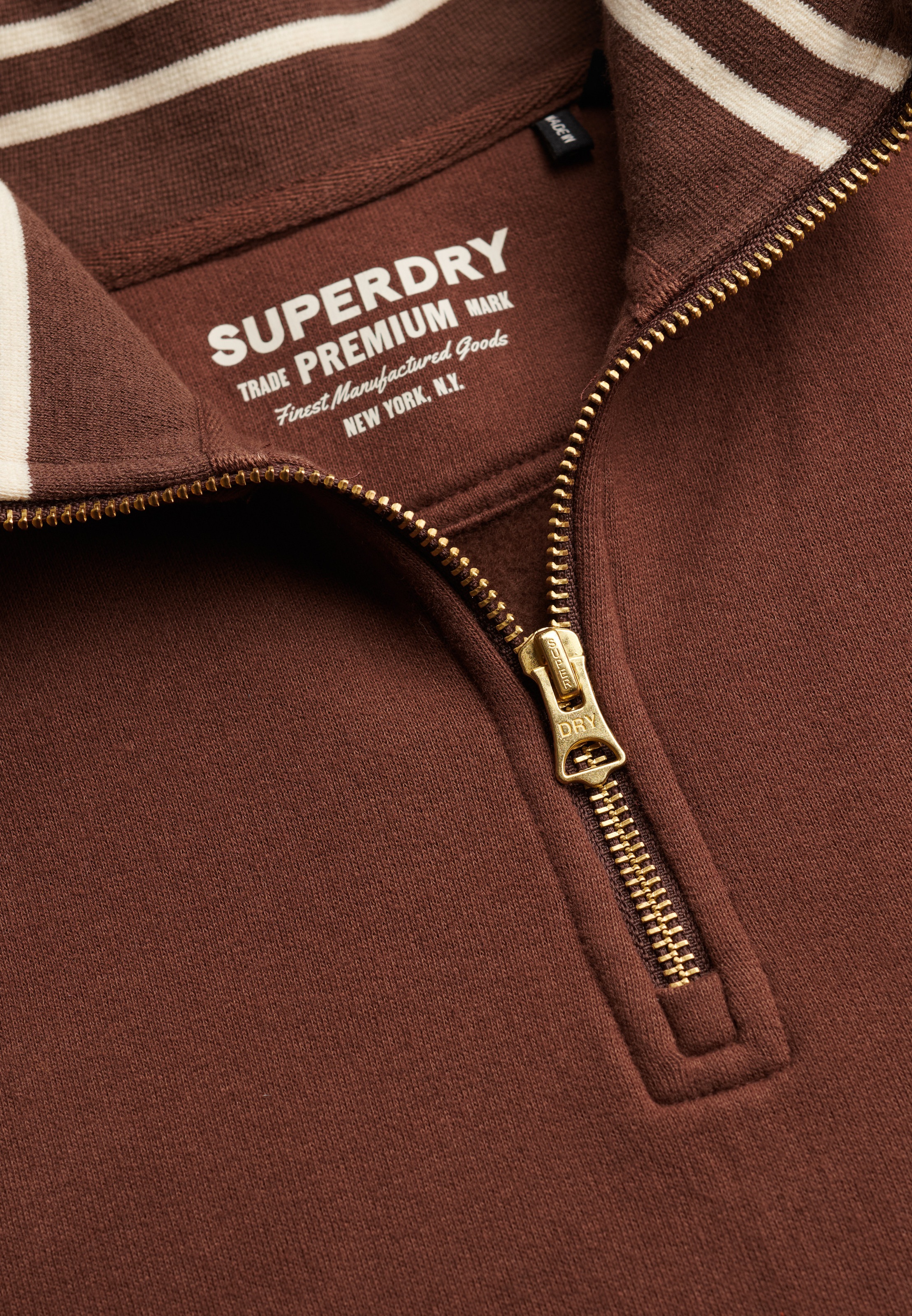 Superdry Sweatshirt »MONOGRAM HALF ZIP SWEAT«, Baumwollmischung, relaxed fit
