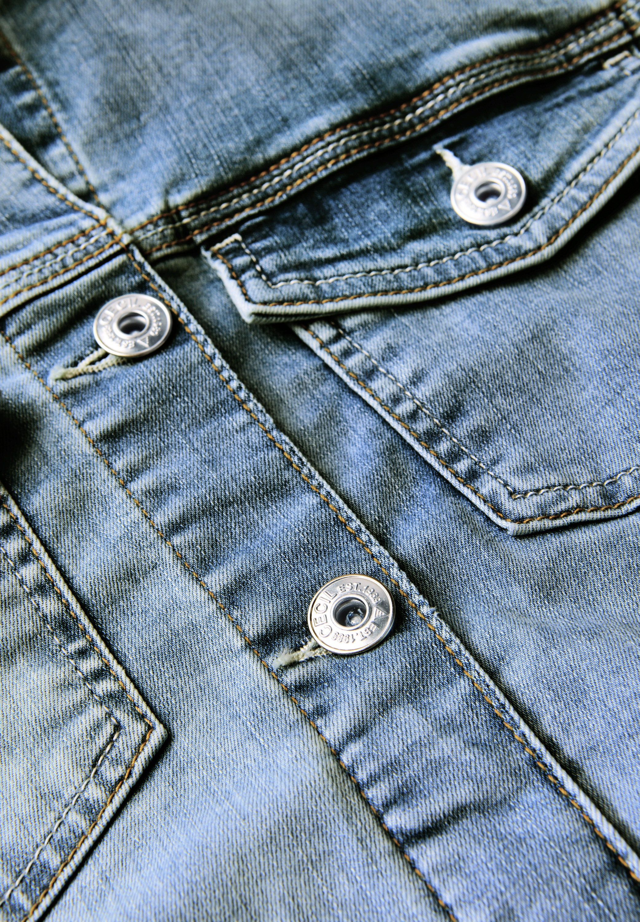 Cecil Jeansjacke, ohne Kapuze, mit Knopfleiste
