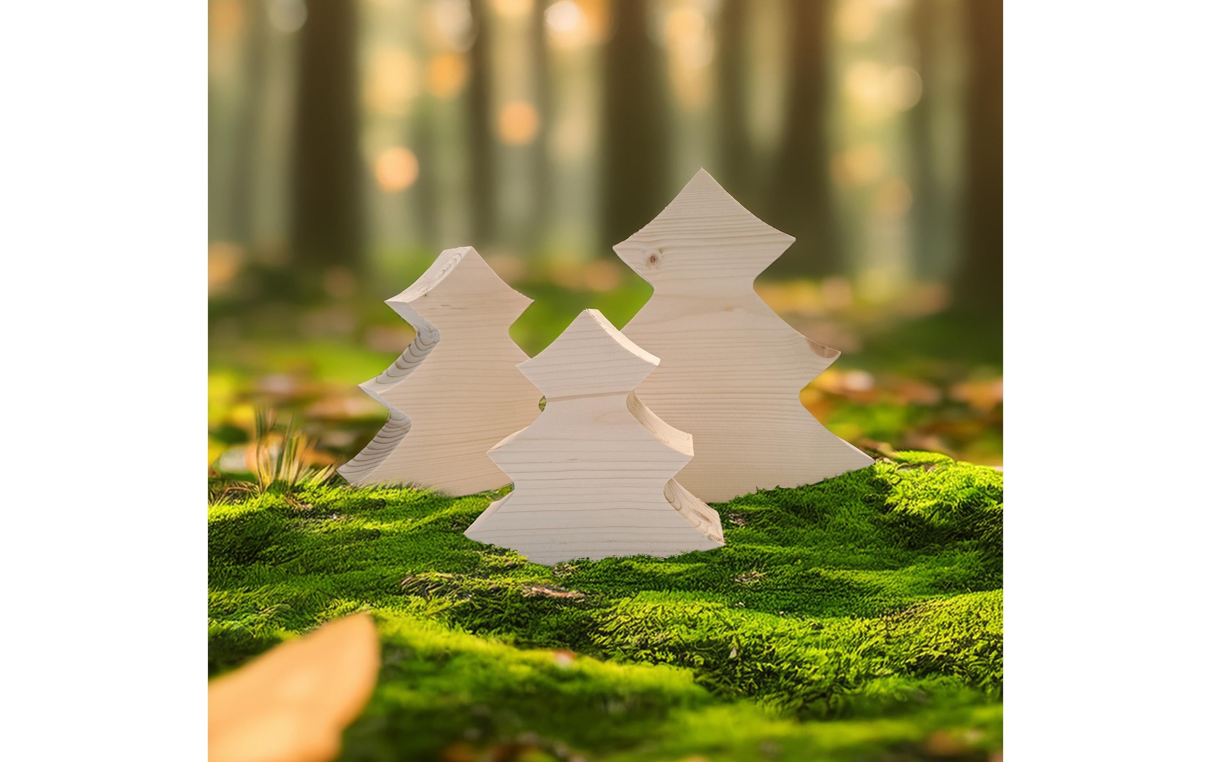 Holz Zollhaus Figurine de décoration »Massivholz Tannenbaum«