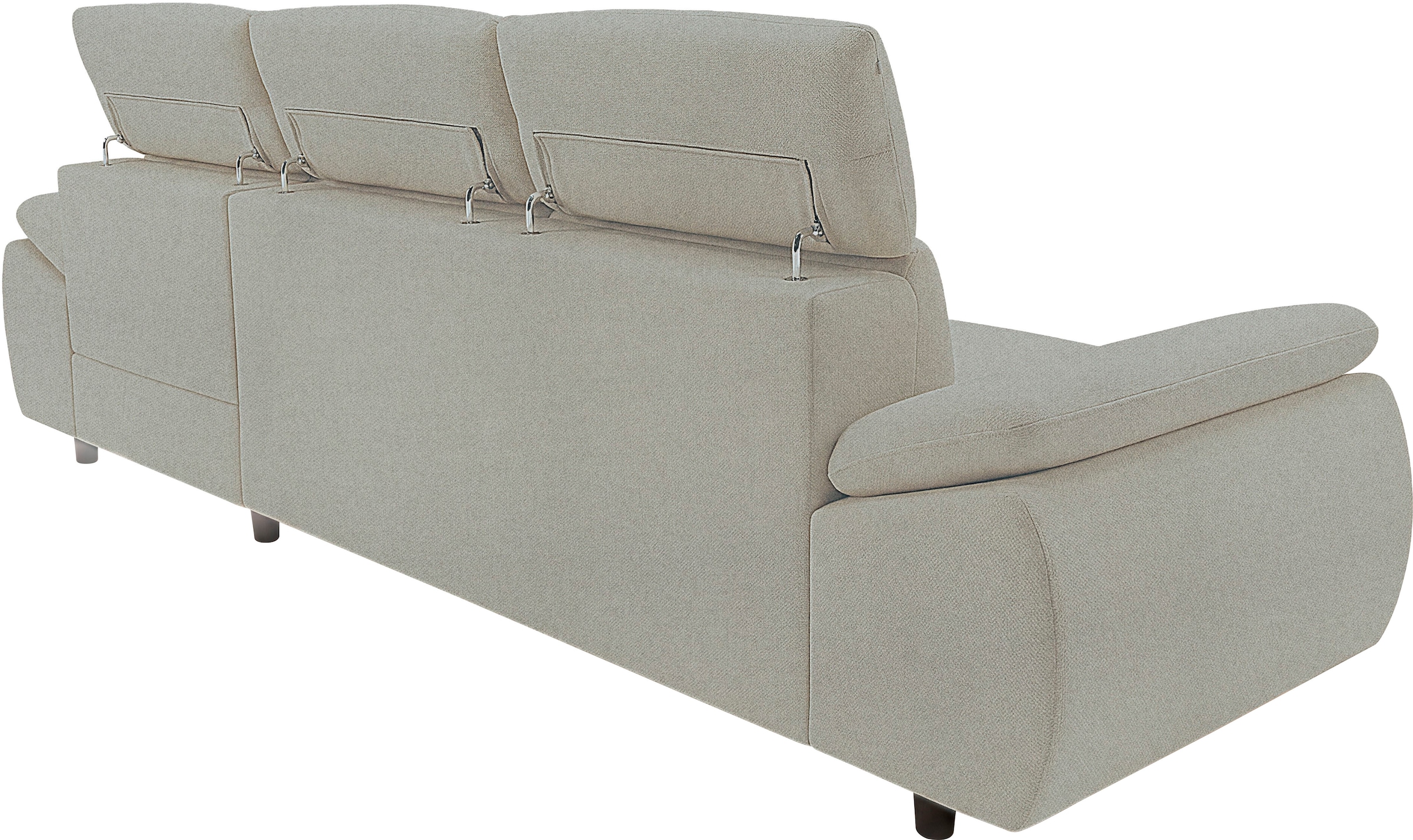 exxpo - sofa fashion Ecksofa »TAOS bequem, komfortabel durch Kopfteilverstellung, Breite 281cm« inkl. Bettfunktion und Bettkasten,toller Sitzkomfort, Steppung im Sitz