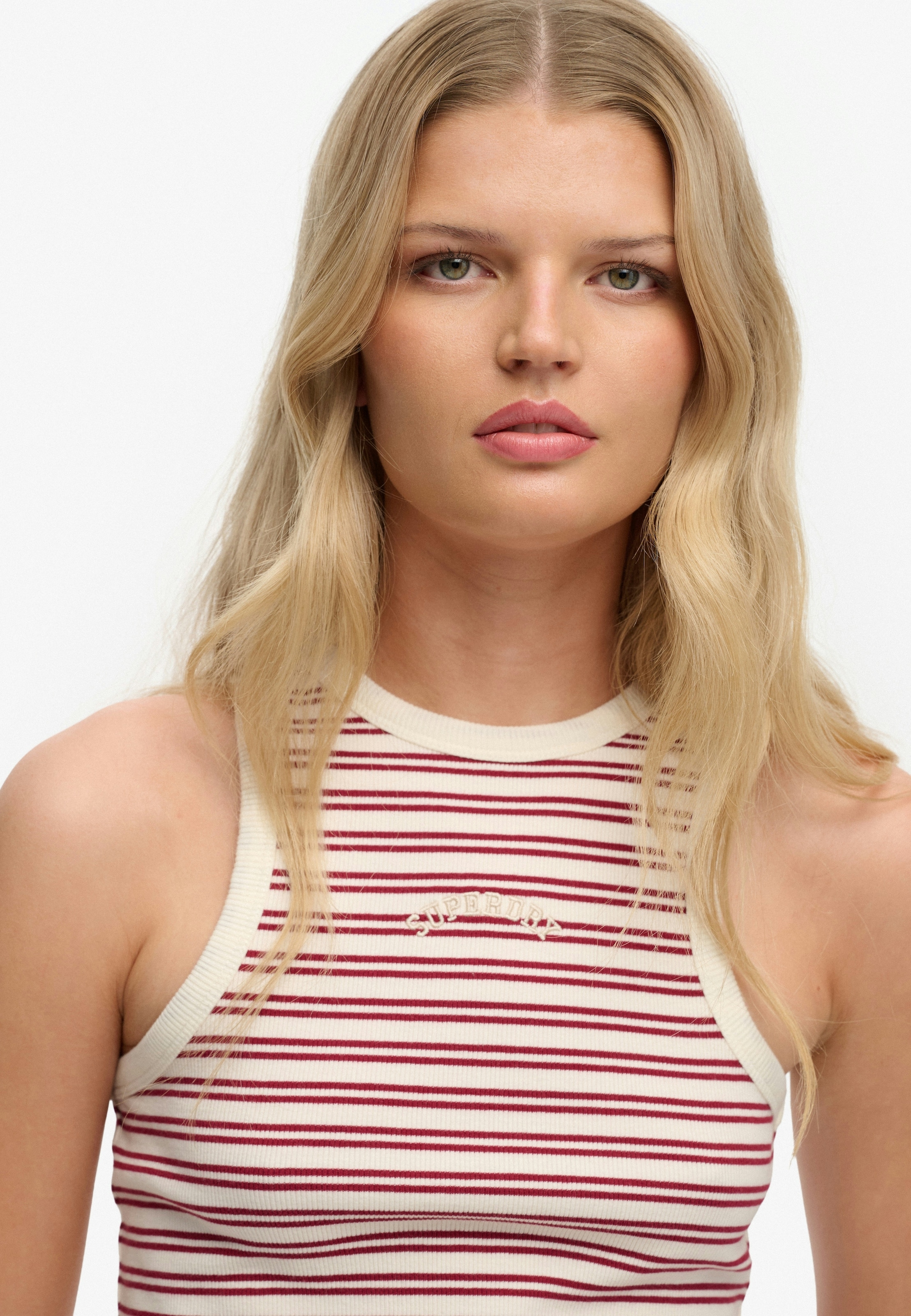 Superdry Tanktop »ESSENTIAL LOGO STR RACER VEST« aus Baumwollmischung, Regular Fit, mit elastischen Eigenschaften