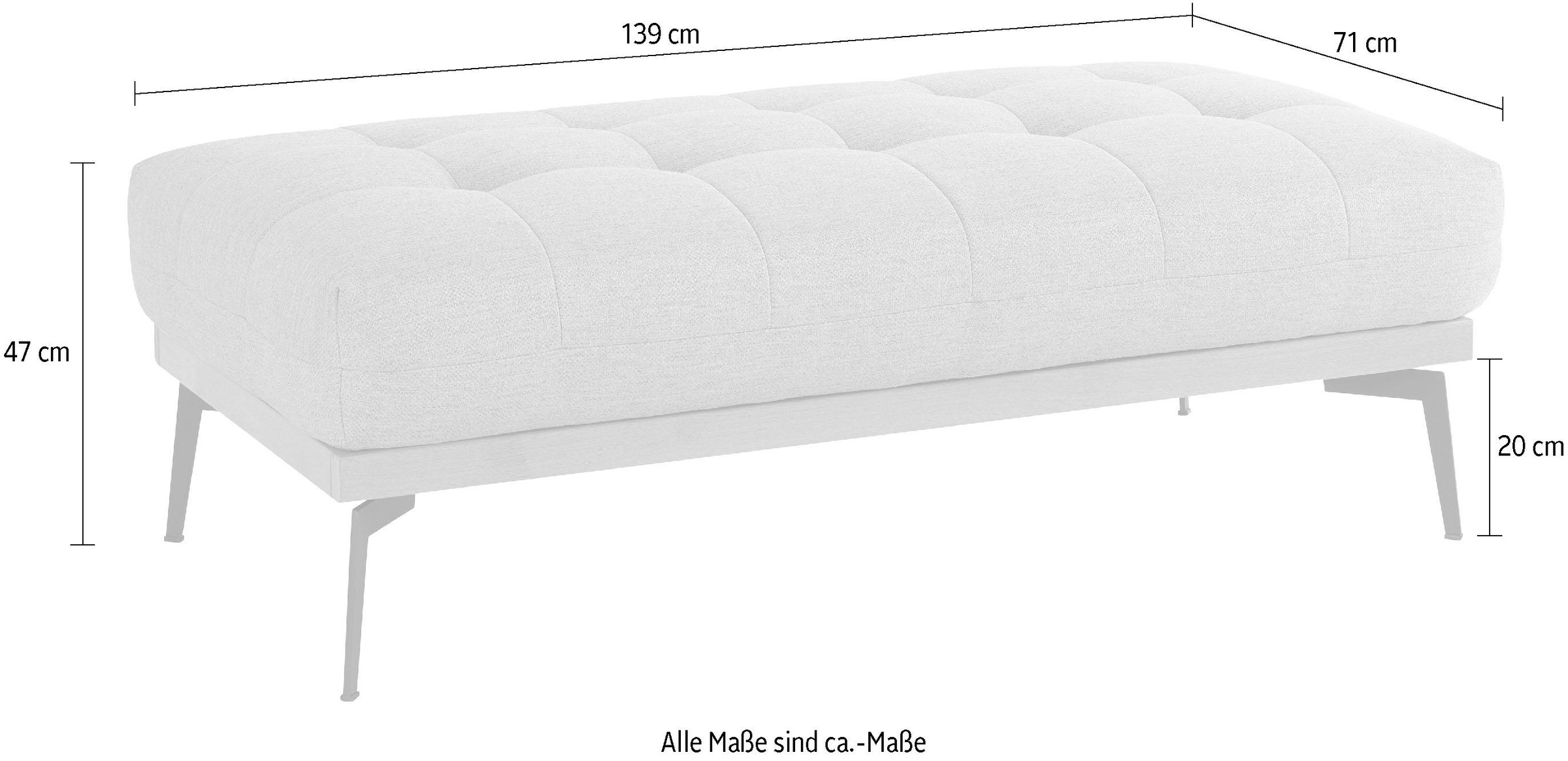 exxpo - sofa fashion Tabouret »Palic, moderner Polsterhocker mit tollen Verarbeitungsdetails«