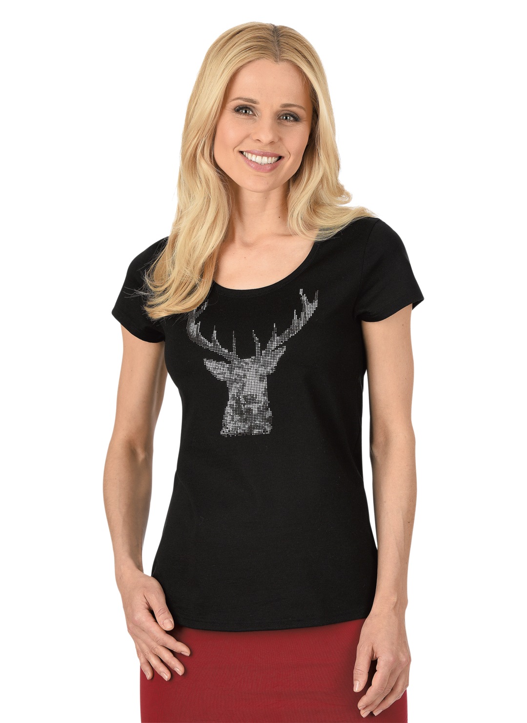 Image of Trigema Print-Shirt, Glitzer-Hirsch bei Ackermann Versand Schweiz