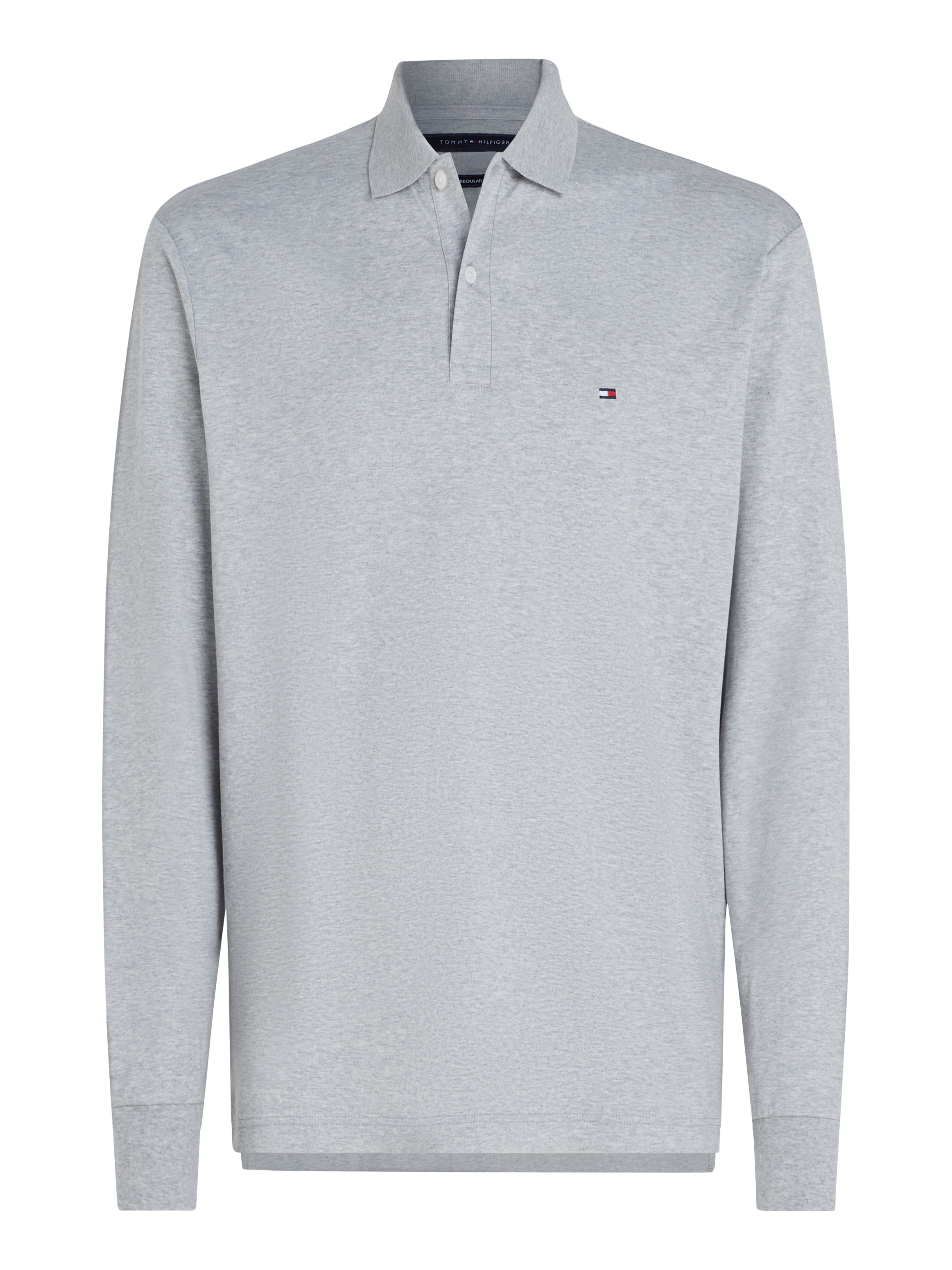 Tommy Hilfiger Polo à manches longues »L/S LIQUID COTTON REG POLO mit Jersey und Markenlabel« uni, casual, coupe regular, coton, col polo