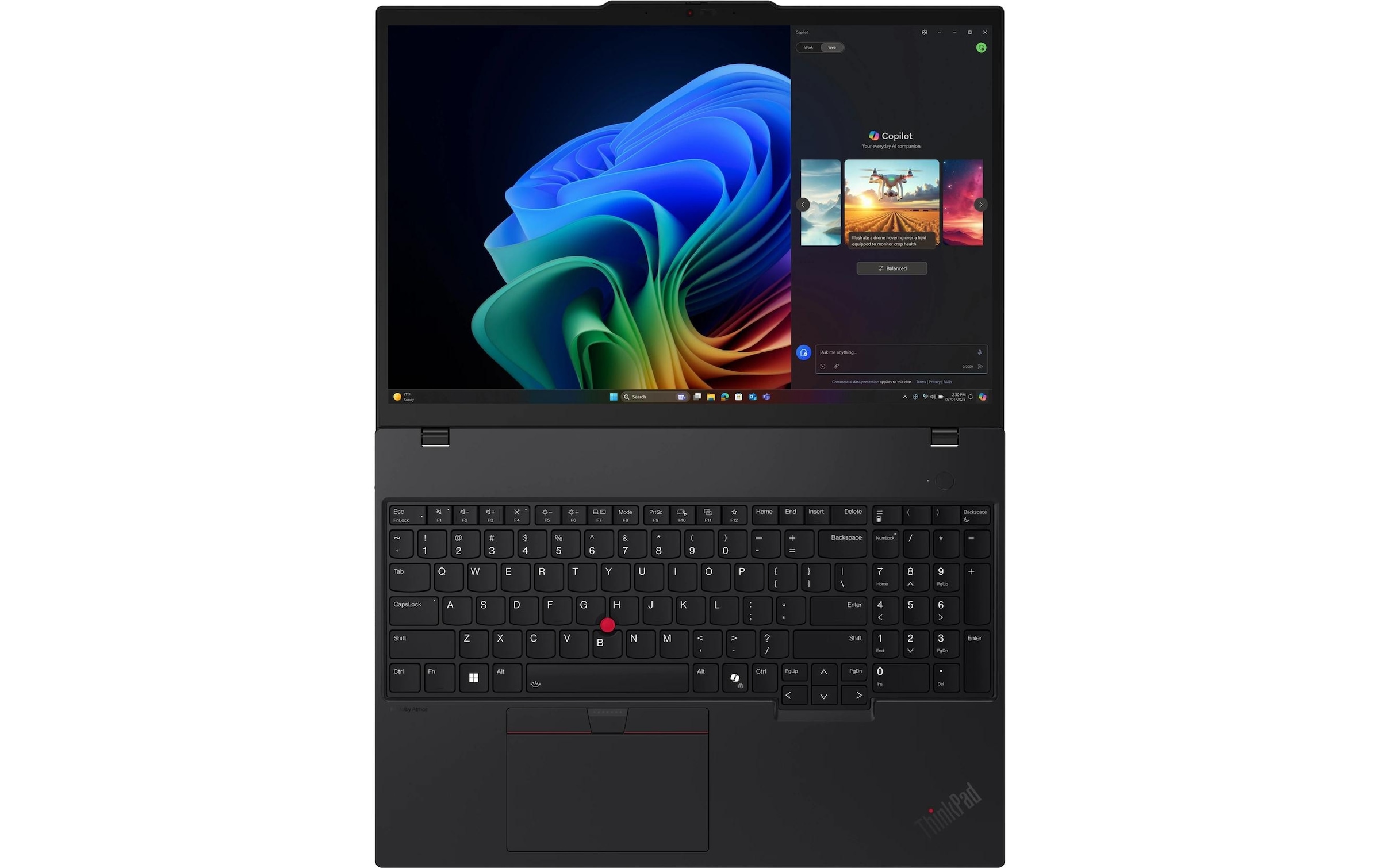 Lenovo Ordinateur portable »ThinkPad T16 Gen 4 (AMD) Copilot+ PC« / 16 ″ AMD Ryzen™ AI 5 512 GB SSD