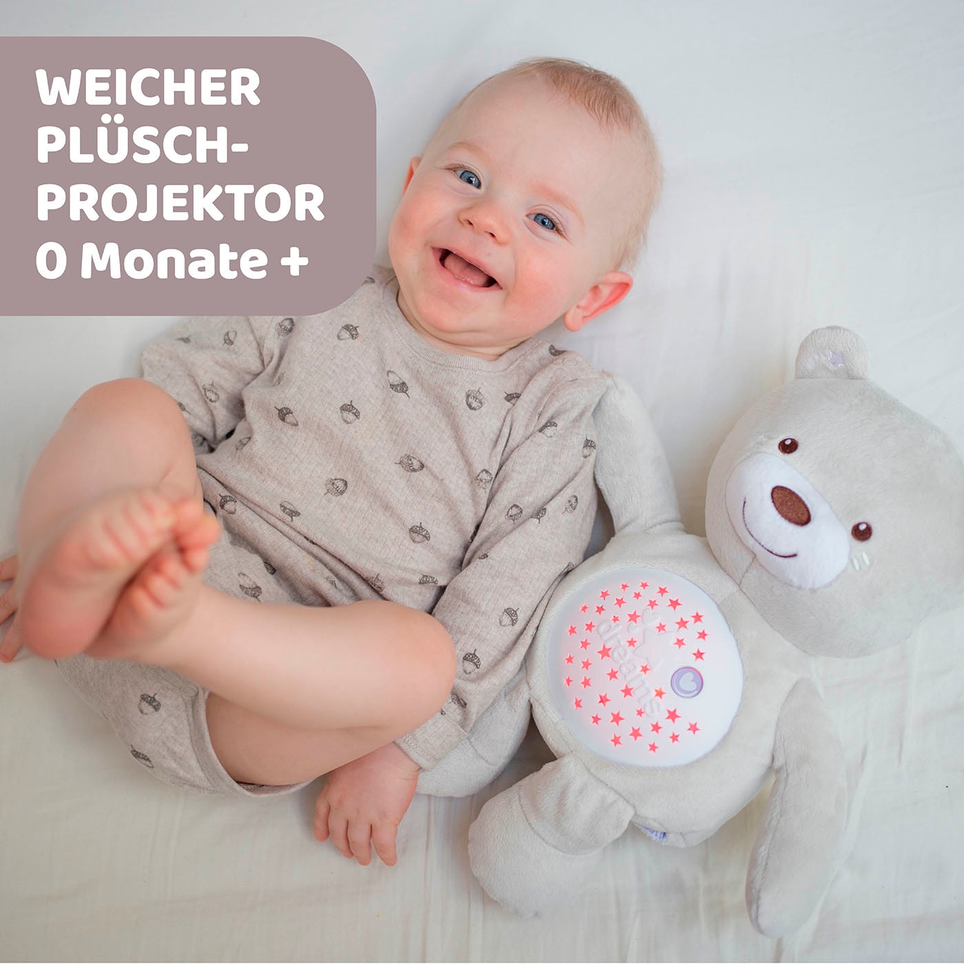 Chicco Kuscheltier »First Dreams Baby Bear, Beige«, mit Lichtprojektion und Soundfunktion