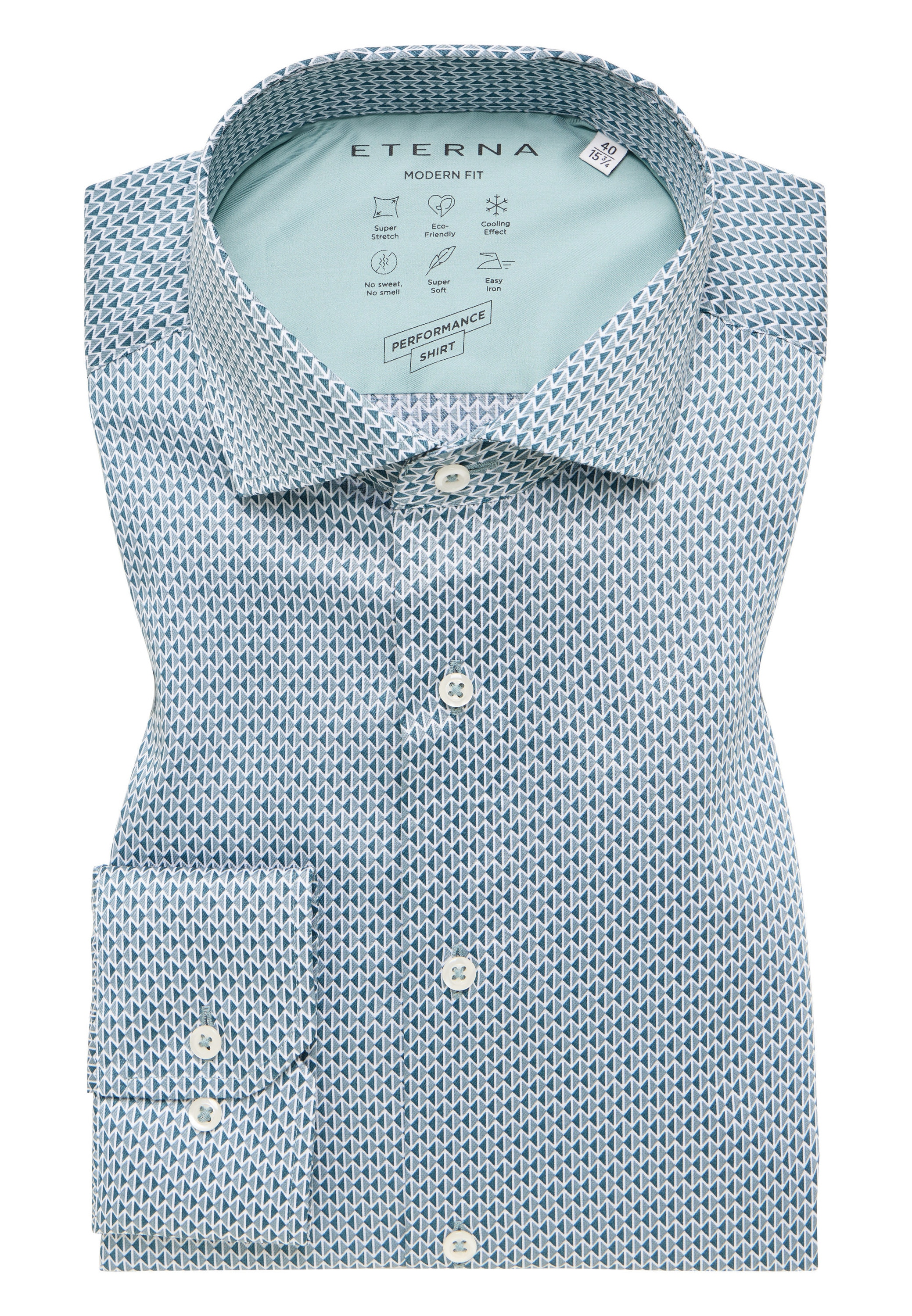 Eterna Langarmhemd »MODERN FIT«, EASY IRON (bügelleicht)