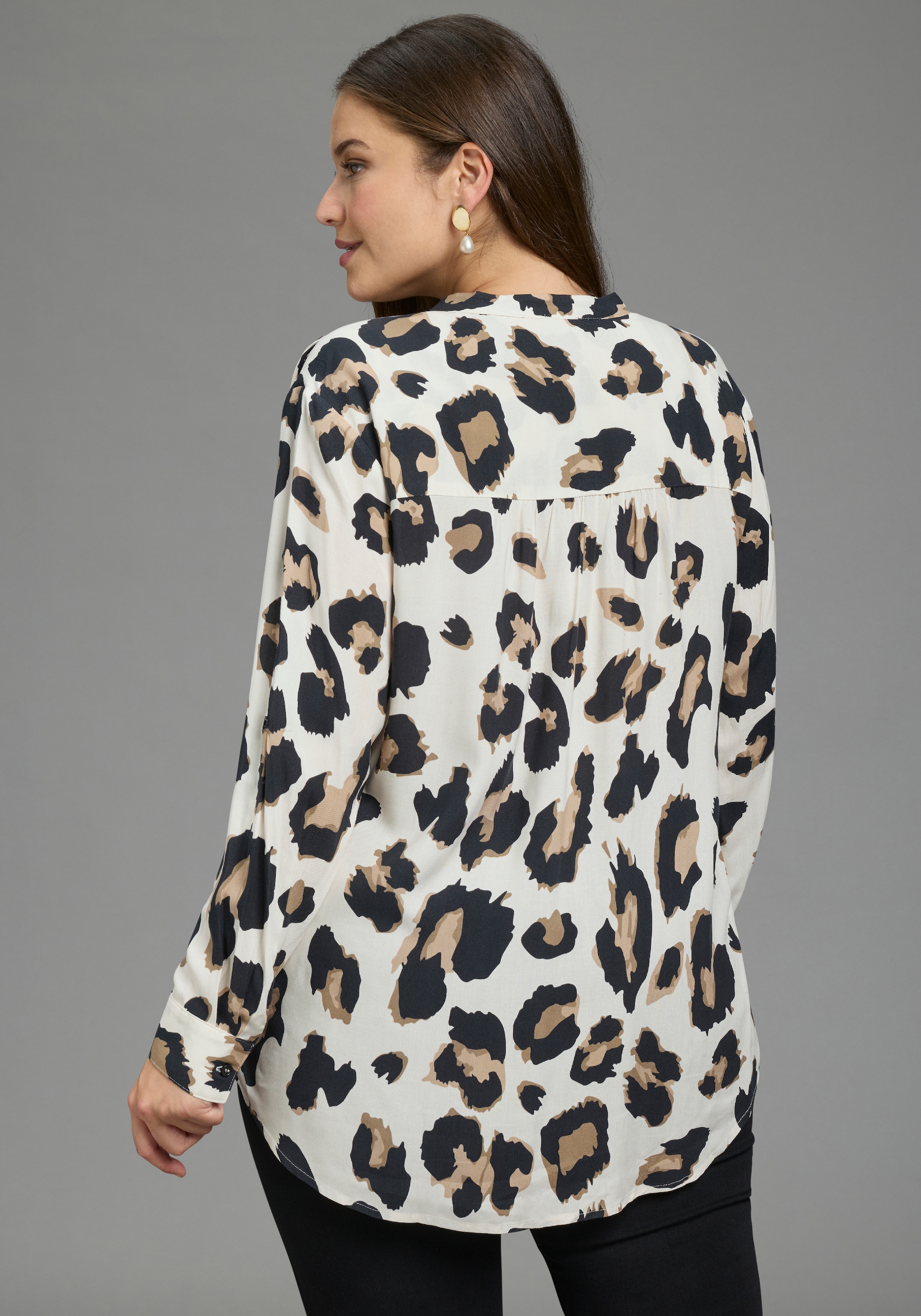 Laura Scott CURVE Chemisier long »Grosse Grössen« style tunique en viscose douce