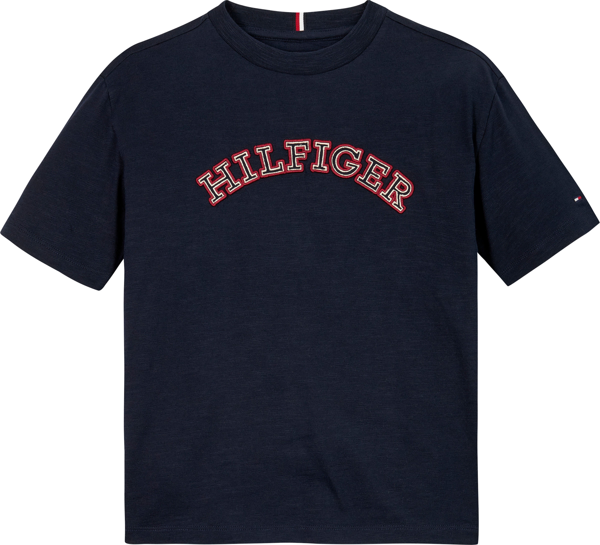 Tommy Hilfiger Kurzarmshirt »MONOTYPE EMBROIDERED REG TEE SS«, mit Logo-Stickerei