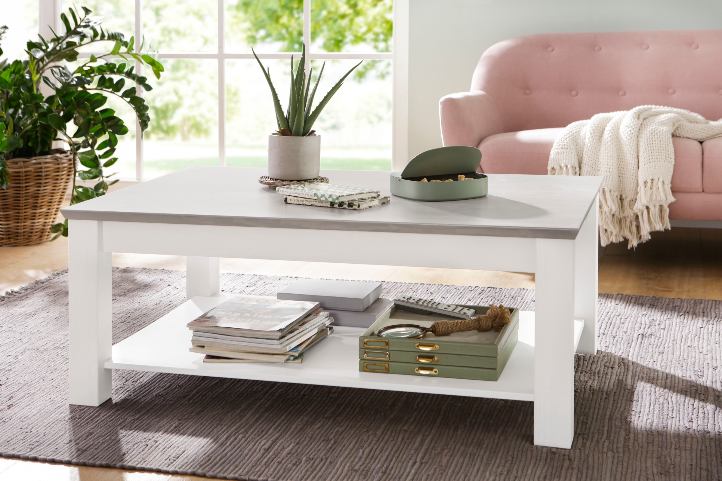 Image of Home affaire Couchtisch »Sarthe«, aus Kiefer massiv, in zwei Farben bei Ackermann Versand Schweiz