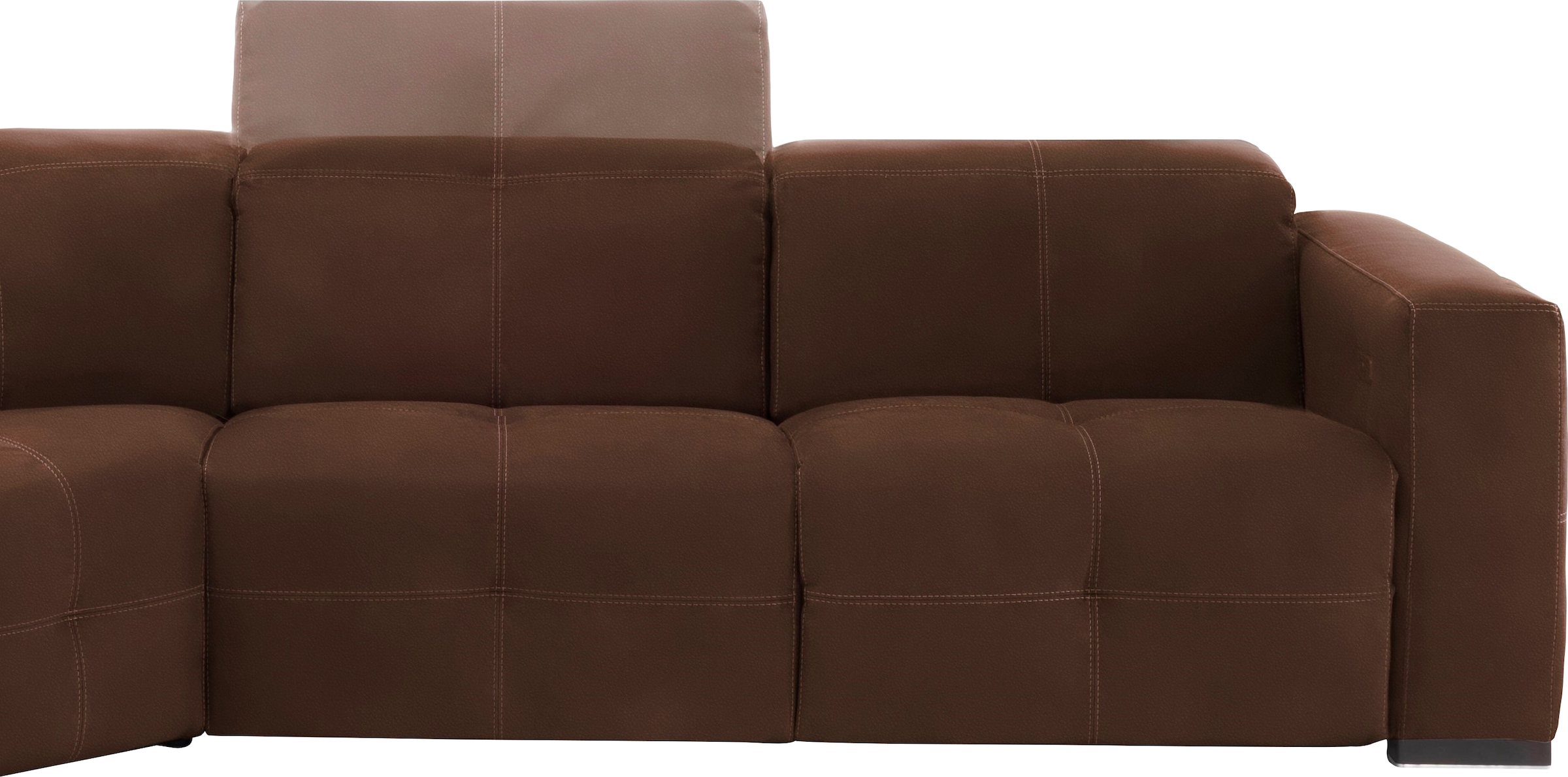 Egoitaliano Ecksofa »Sauvanne, Designsofa der Extraklasse, elegant und bequem«, wahlweise mit elektrischer Relaxfunktion, Kopfteilverstellung