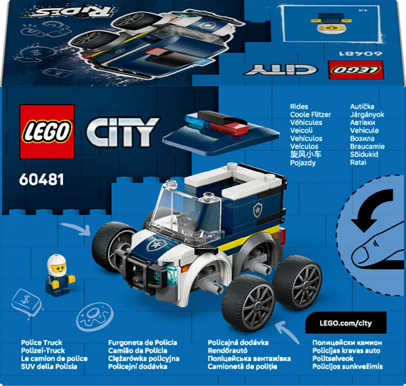 LEGO® Pions de construction »Coole Flitzer – Polizei-Truck (60481), LEGO City« Made in Europe