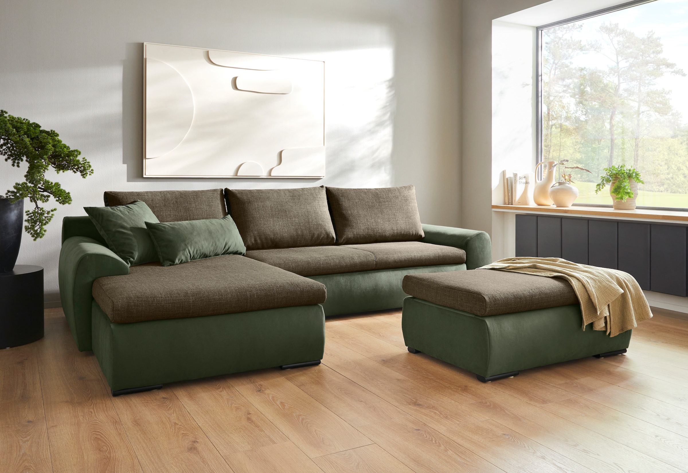 Home affaire Ecksofa Win L-Form, wahlweise mit Bettfunktion und Bettkasten