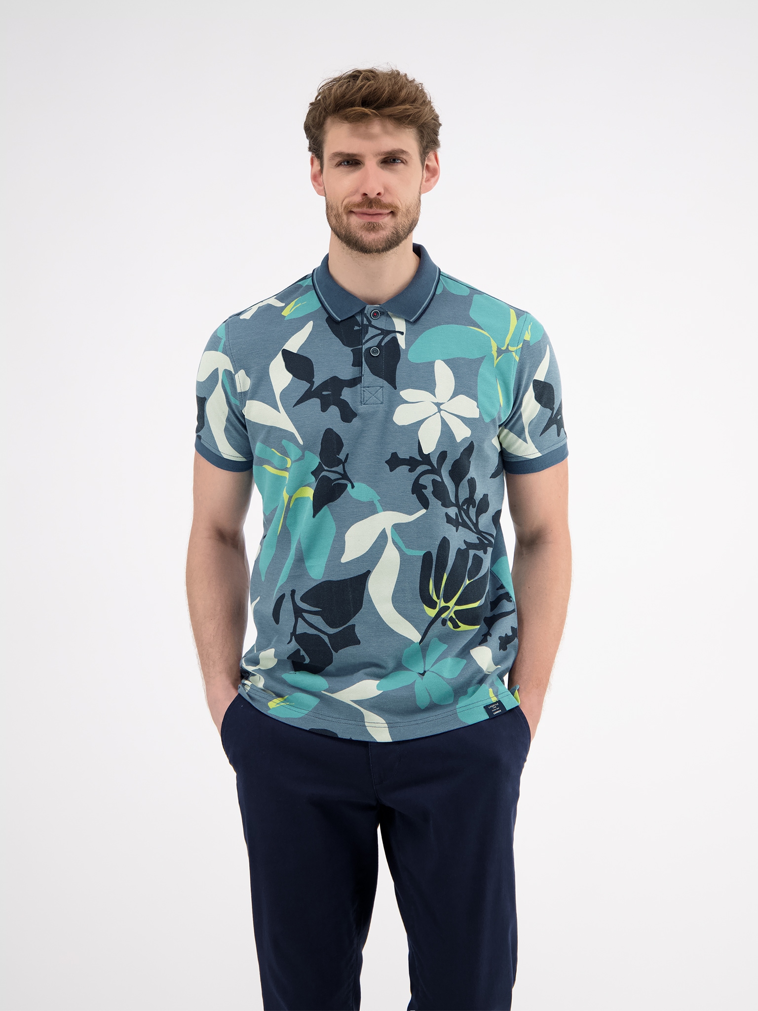 Image of LERROS Poloshirt mit All-Over Print