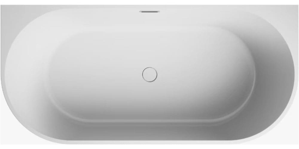 GOODproduct Badewanne »Sines« Höhe 59 cm mit Ablaufstöpsel | verstellbare Füsse | Überlauf wandanliegend, aus hochwertigem Sanitäracryl, mit Pop Up Ventil