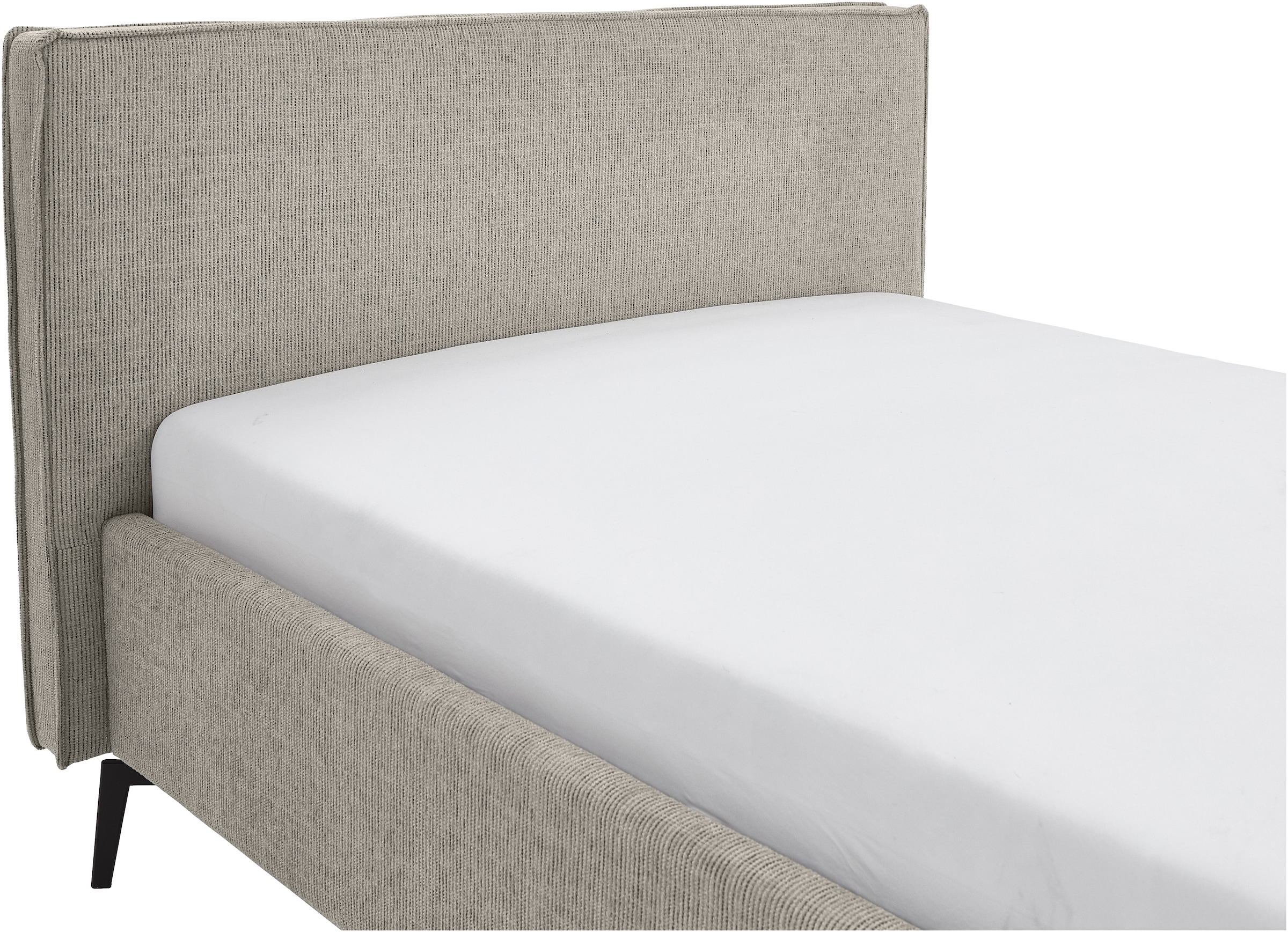 meise.möbel Lit rembourré »Riva II« mit schwarzen Metallfüssen, wahlweise mit Bettkasten