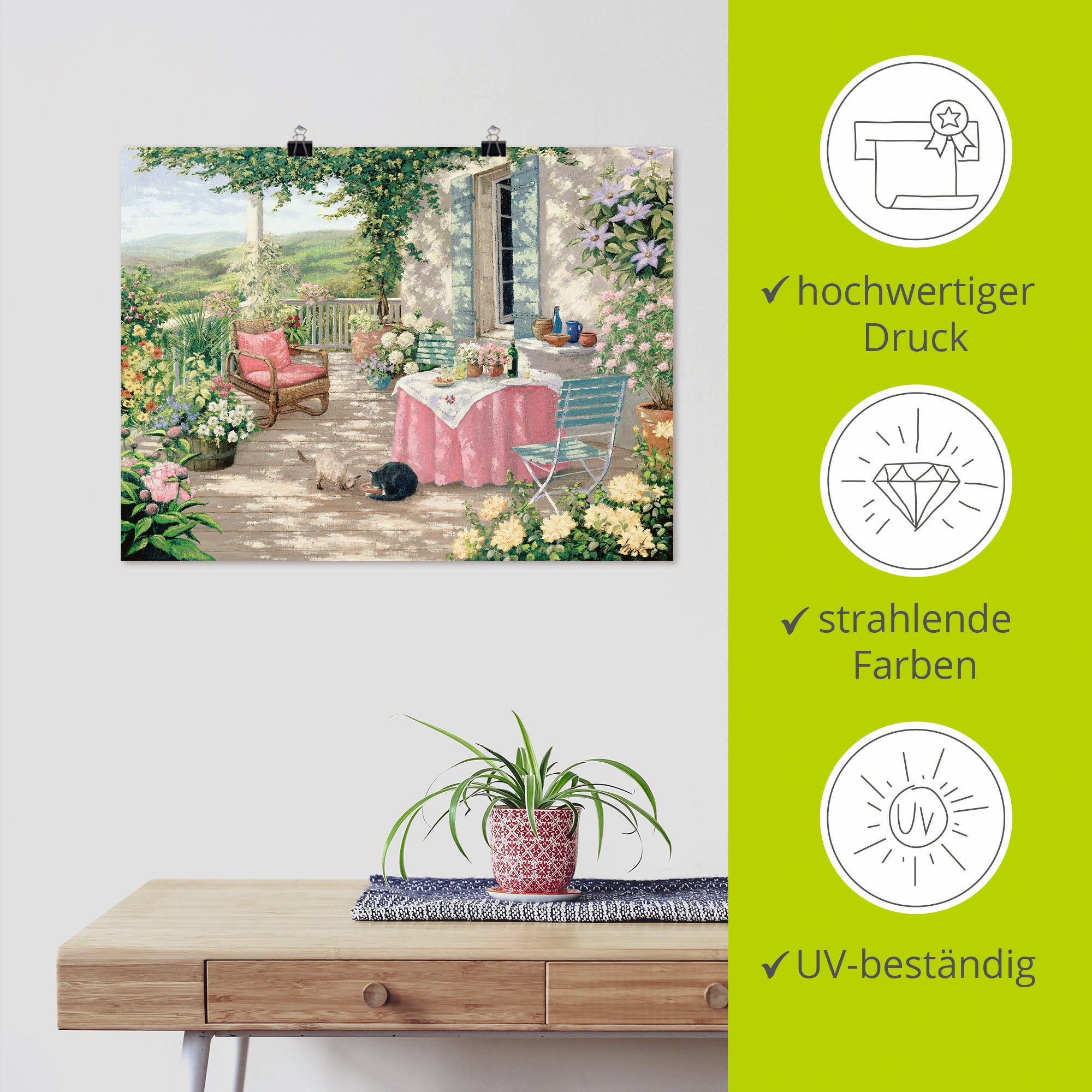 Artland Wandbild »Brunch« Garten 1 Stk. tlg. als Leinwandbild, Poster in verschied. Grössen