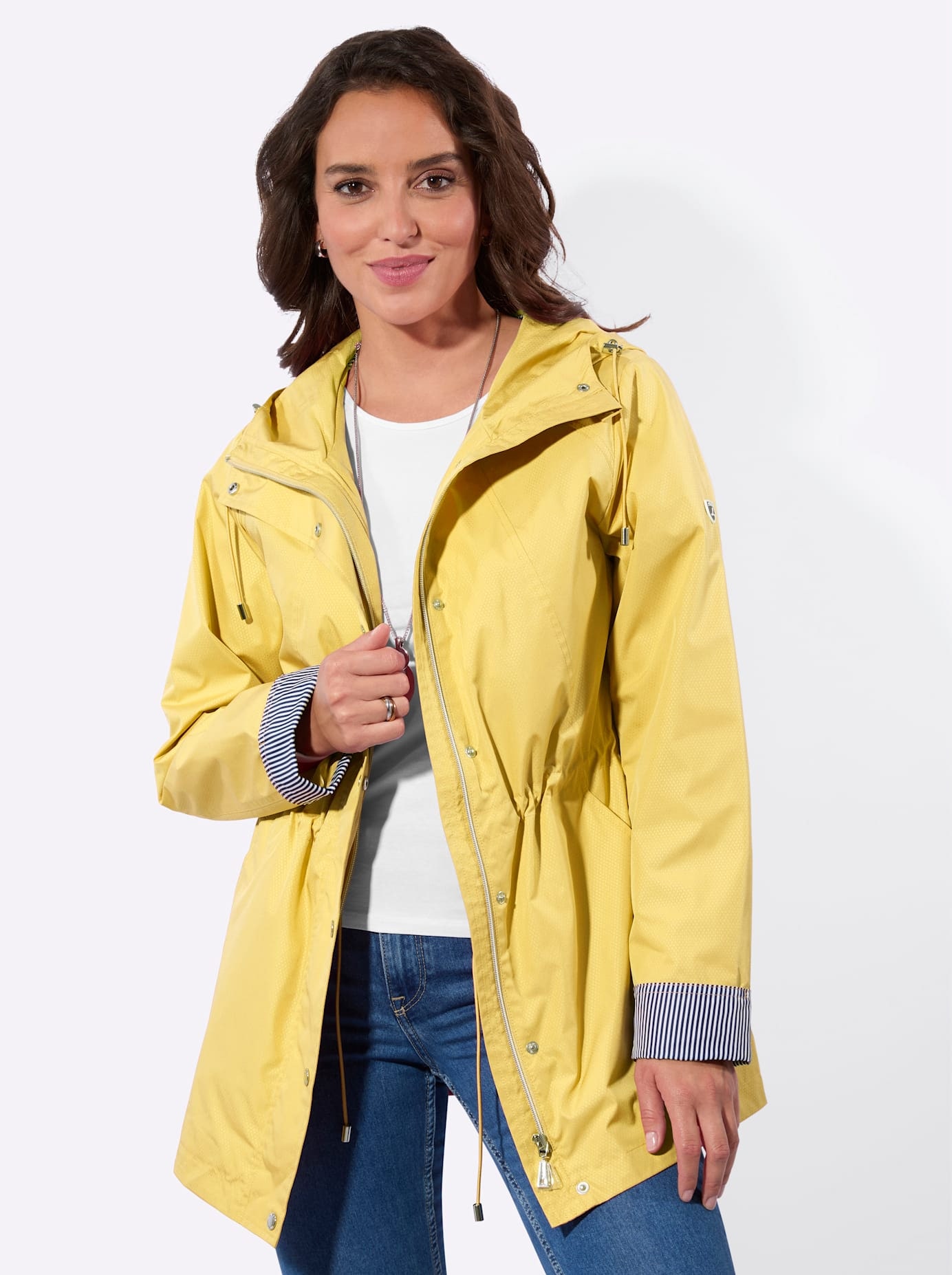 Casual Looks Langjacke mit Kapuze